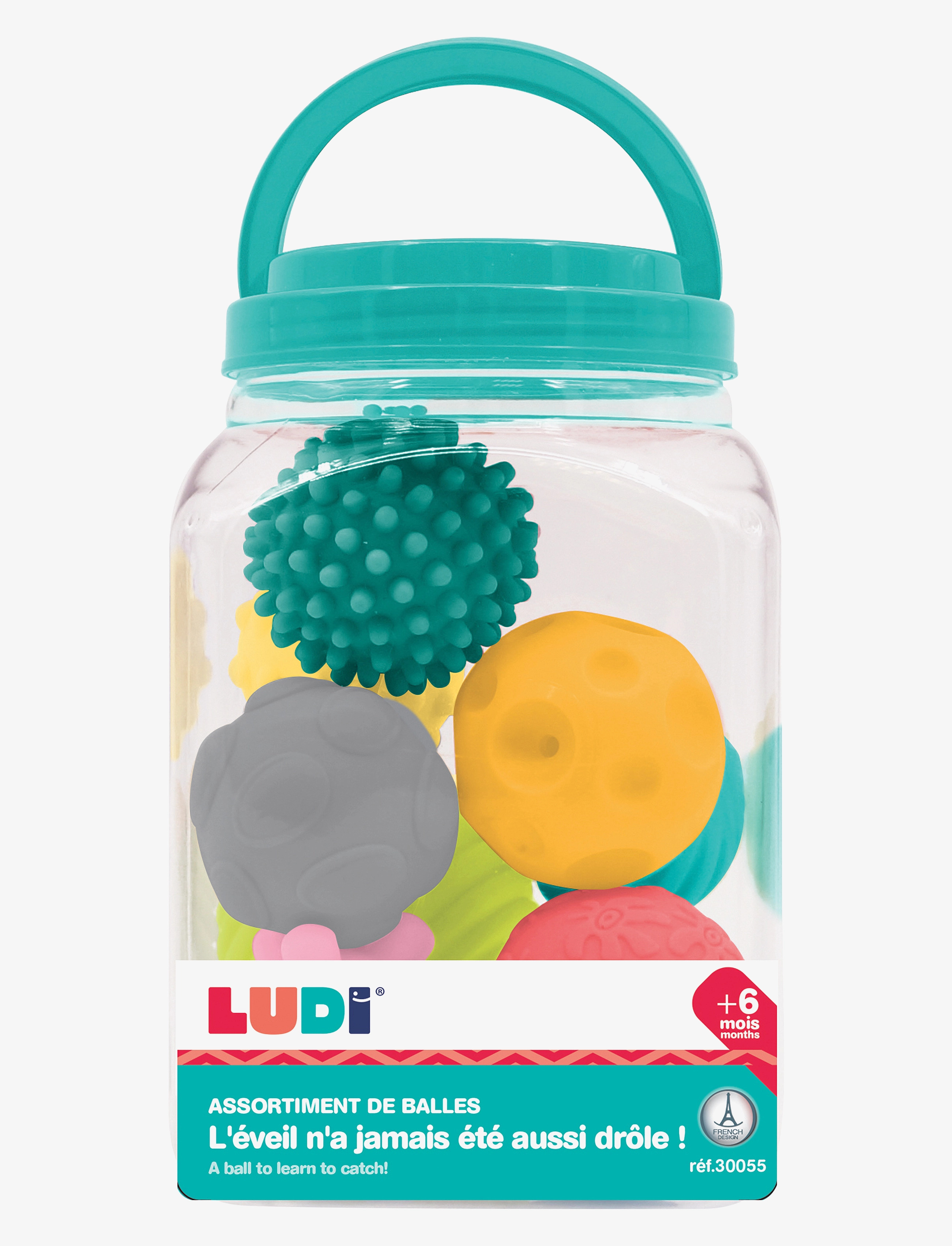 Ludi - Sensory balls - 8 pcs - laveste priser - multicolor - 1
