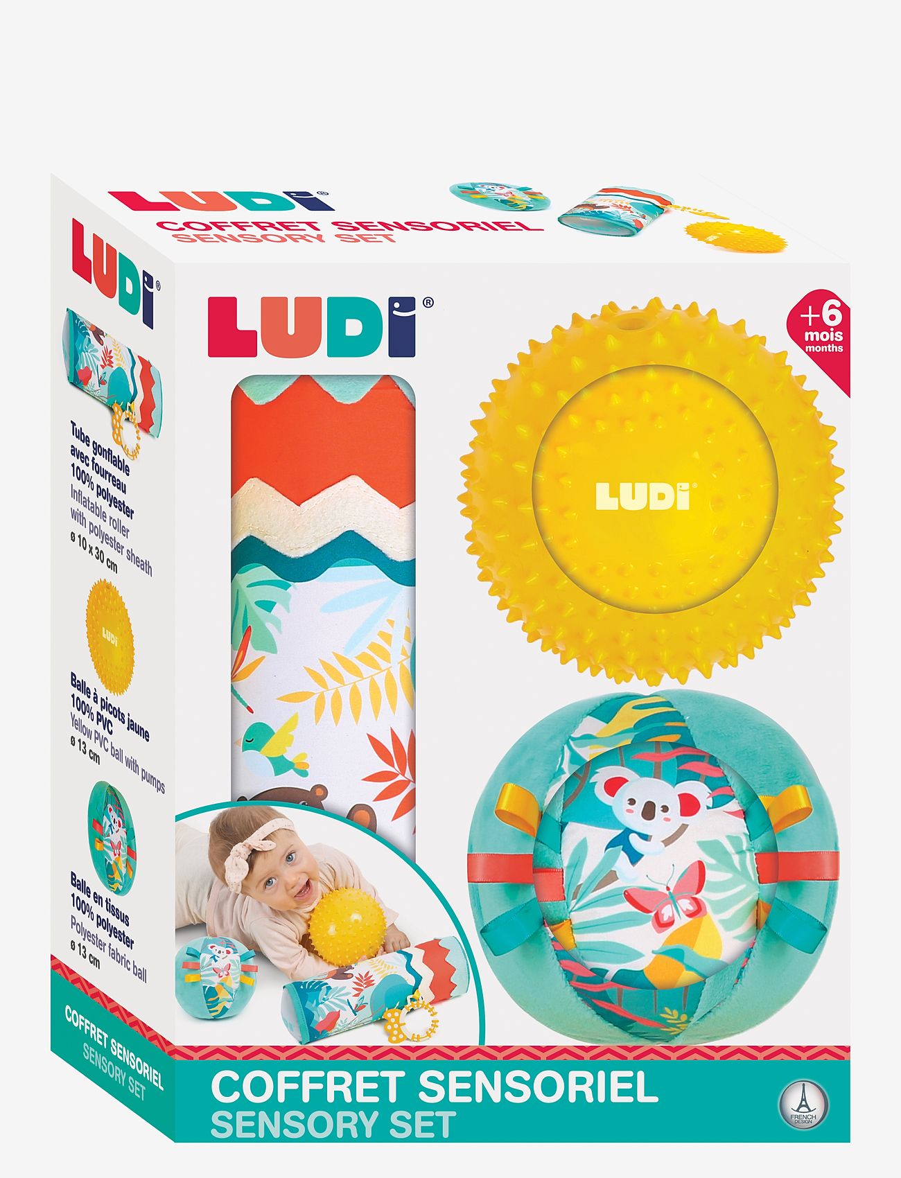 Ludi - Cylinder with sensory balls - interaktivt legetøj - multicolor - 2
