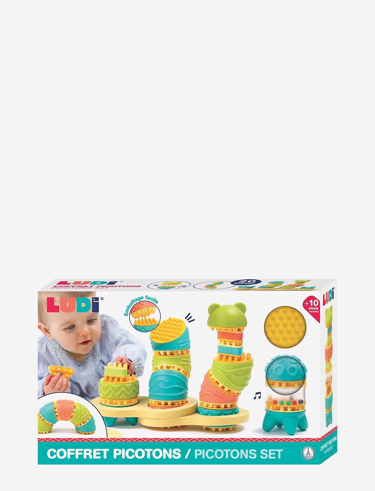 Ludi - Construction set with 20 parts - interactive toys - multicolor - 4