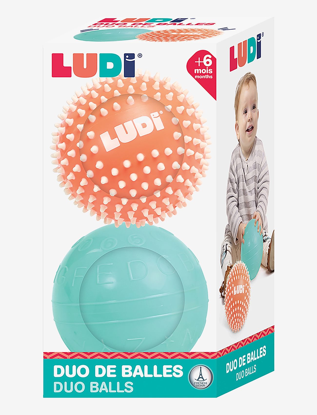 Ludi - Sense balls - 2 pcs - interaktivt legetøj - multicolor - 2