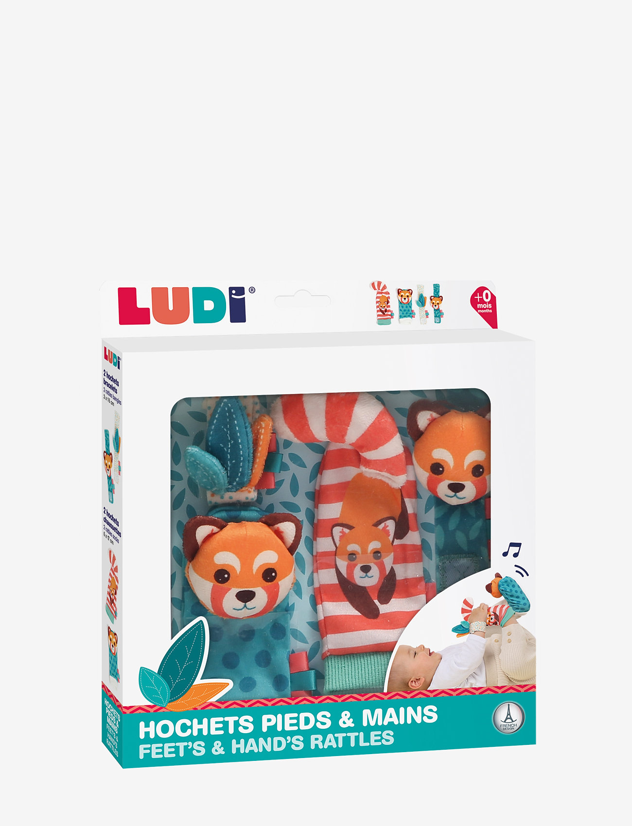 Ludi - Foot and Hand Rattle - rattles - multicolor - 2