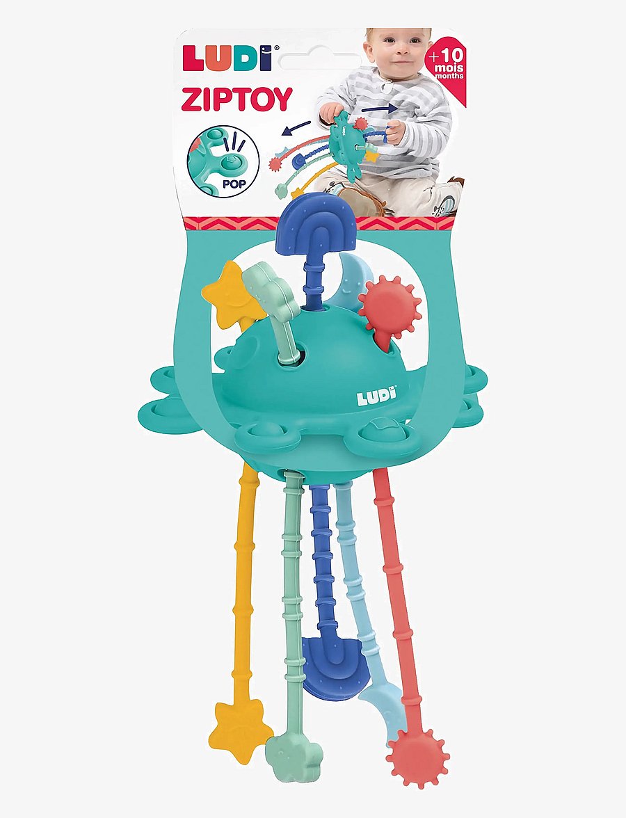 Ludi - Zipper Toy - babyleksaker - multicolor - 5