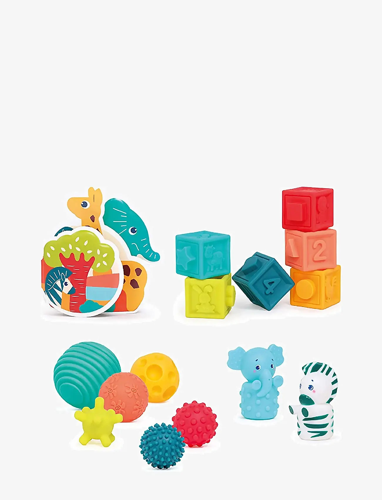 Ludi - Sensory Set - Savannah - stapelbare blokk - multicolor - 1