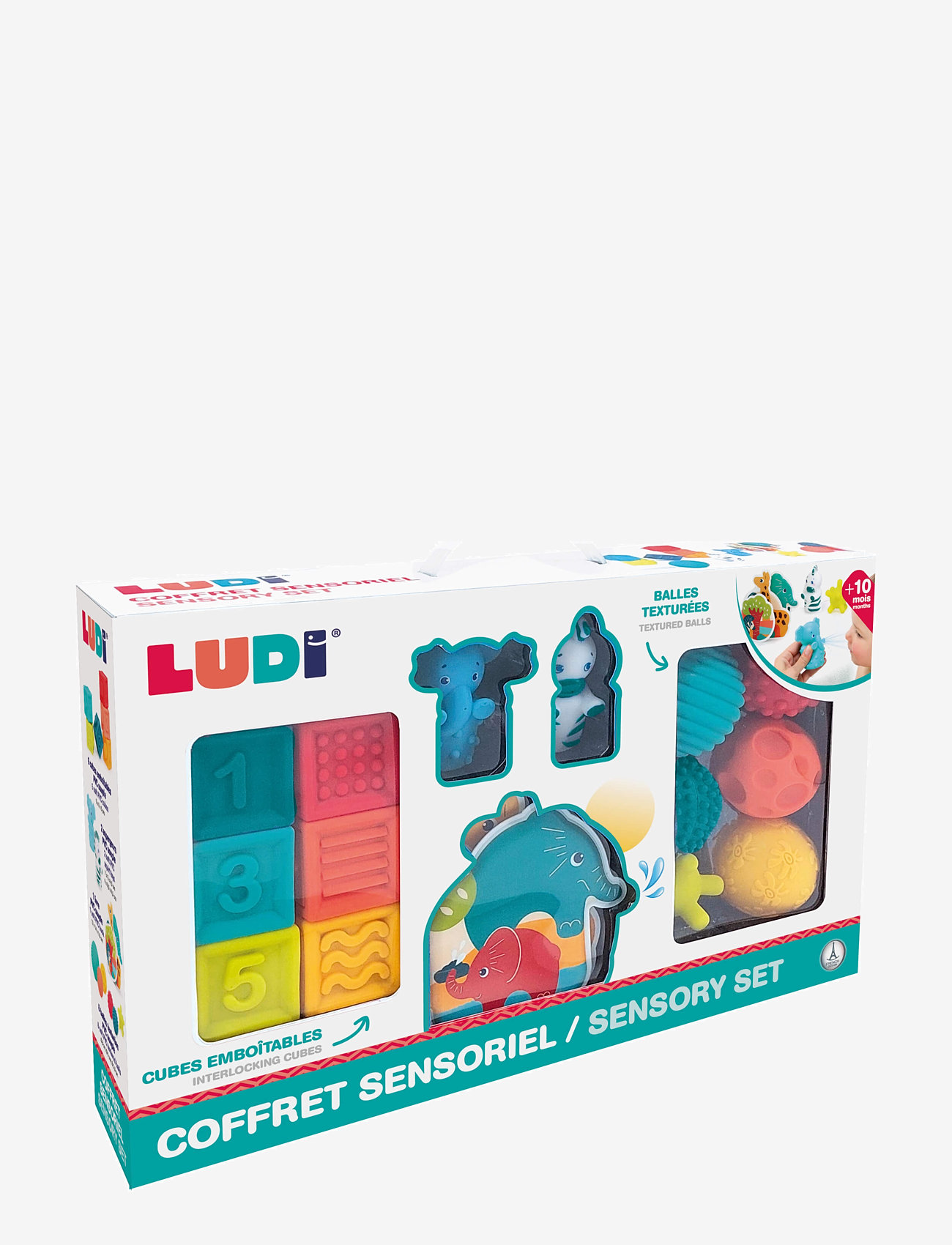 Ludi - Sensory Set - Savannah - stapelbare blokk - multicolor - 2