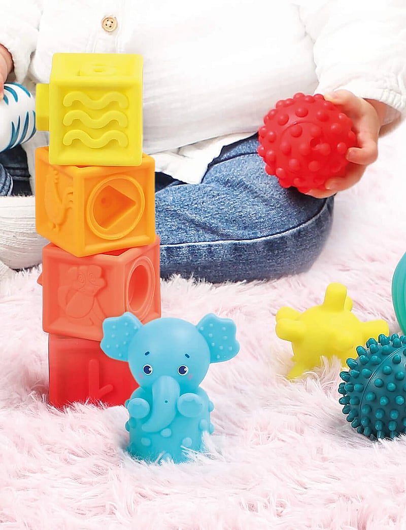 Ludi - Sensory Set - Savannah - staflanlegir kubbar - multicolor - 3