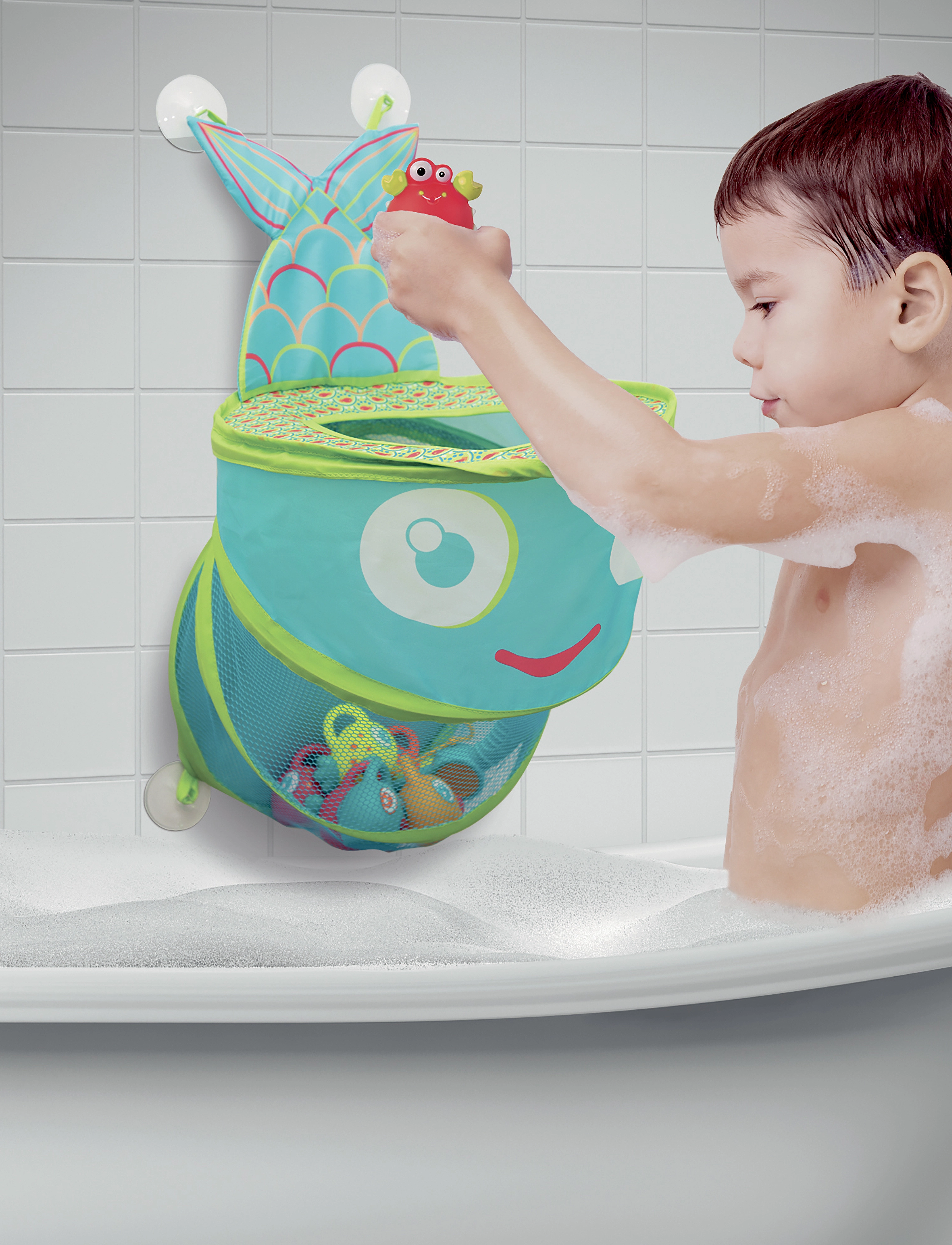 Ludi - Storage net for bath - blue - 3