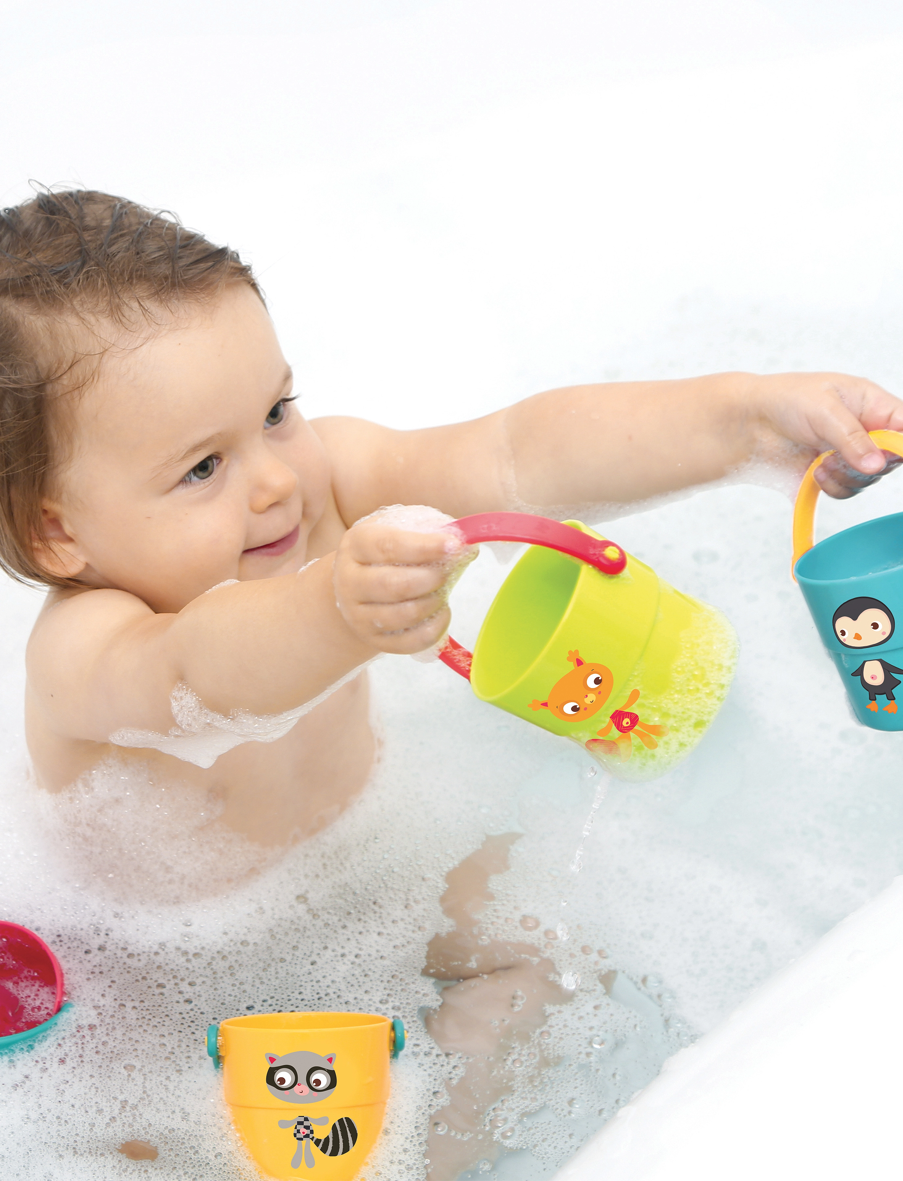 Ludi Bucket Play Set For The Bath, One Size, Multi/patterned, Bath & Water Legetøj > Bath Legetøj, Børn