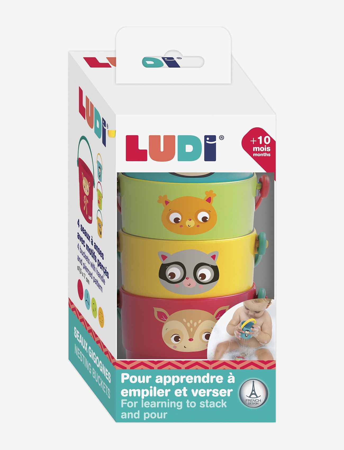 Ludi - Bucket play set for the bath - kylpyyn - multicolor - 3