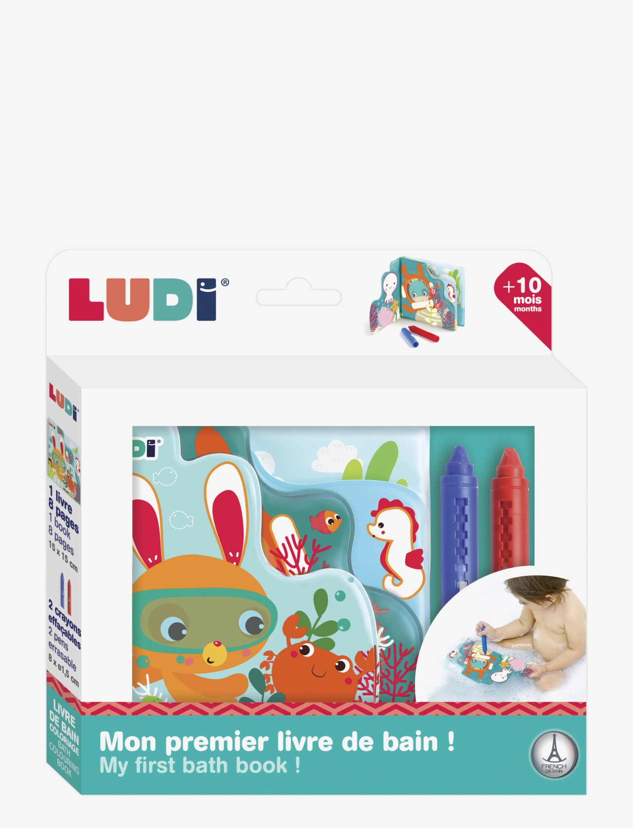 Ludi - Bath Coloring Book - badelegetøj - multicolor - 1