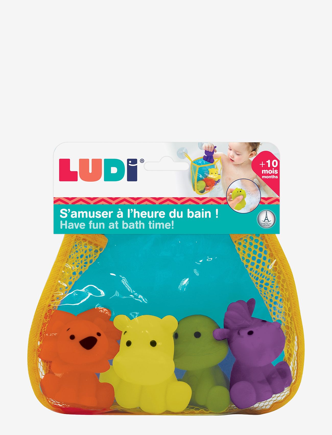 Ludi - Bath animal with storage net - badelegetøj - multicolor - 2