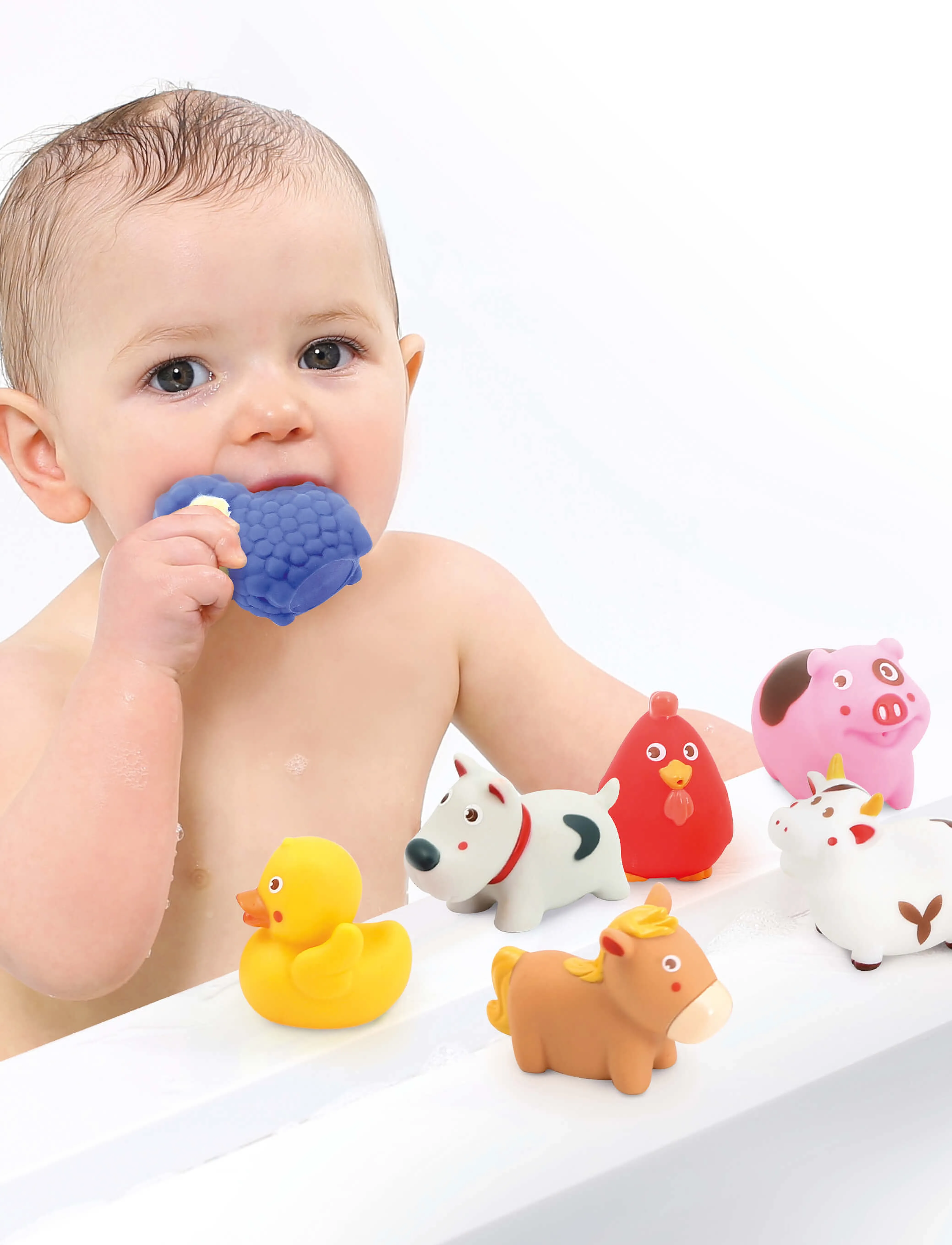Ludi Bath Toy - Farm Animals, One Size, Multi/patterned, Bath & Water Legetøj > Bath Legetøj, Børn