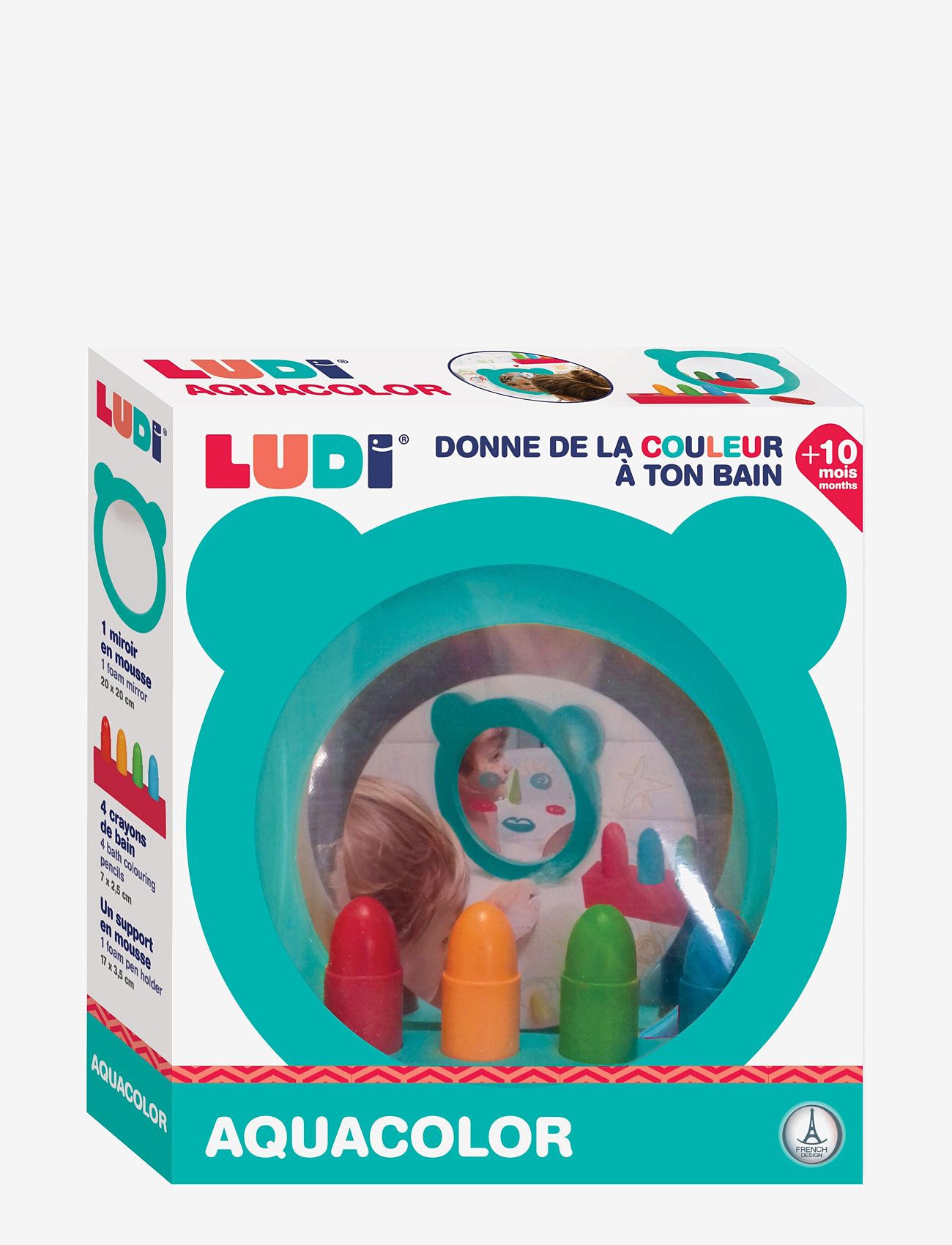 Ludi - Water colors with mirror - interaktivt legetøj - multicolor - 2