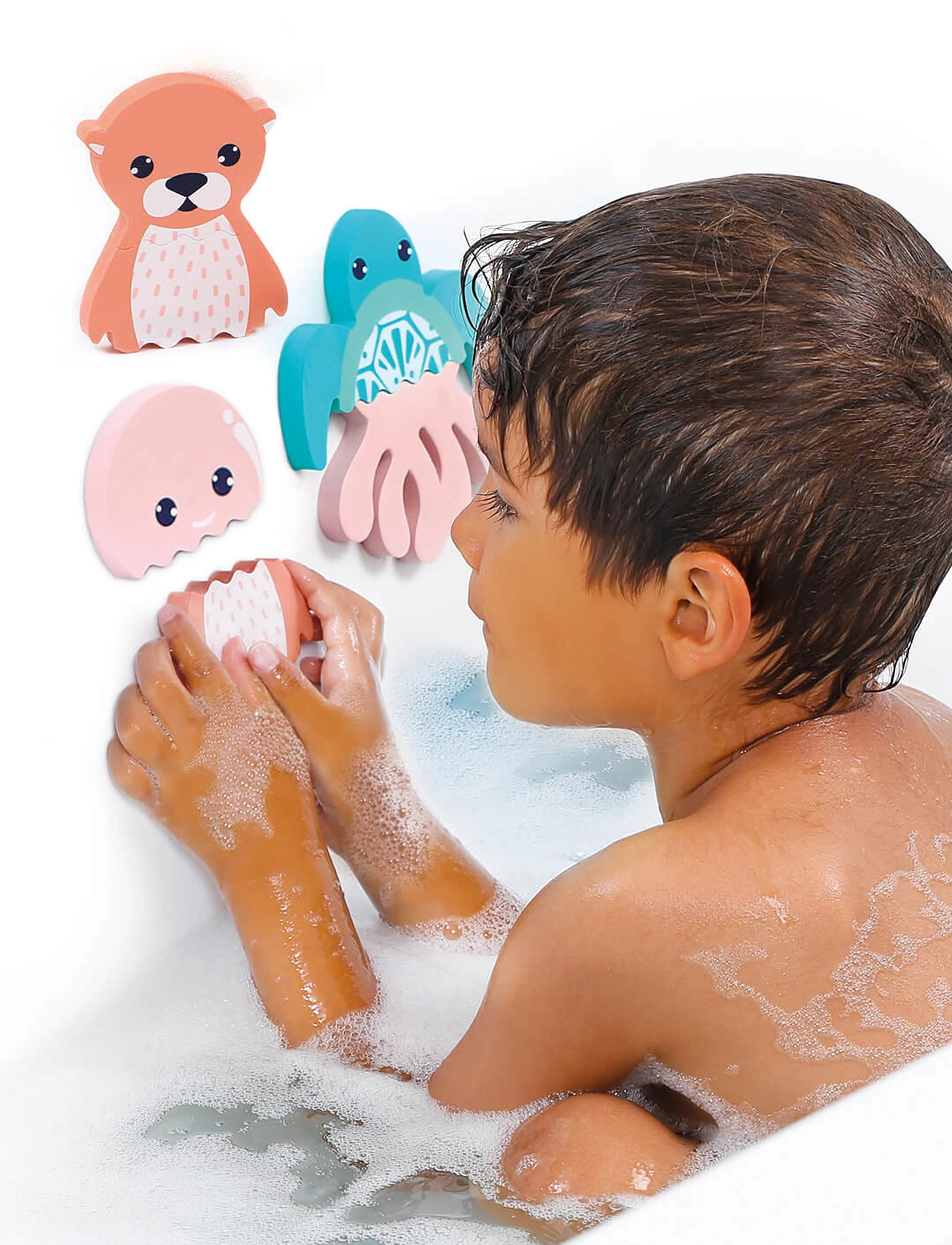 Ludi Mix & Match - Foam Animals For The Bath, One Size, Multi/patterned, Bath & Water Legetøj > Bath Legetøj, Børn