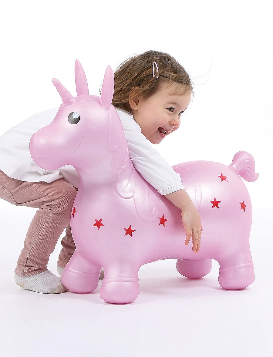 Ludi - Bouncy Animal - Unicorn - hoppudót - pink - 0