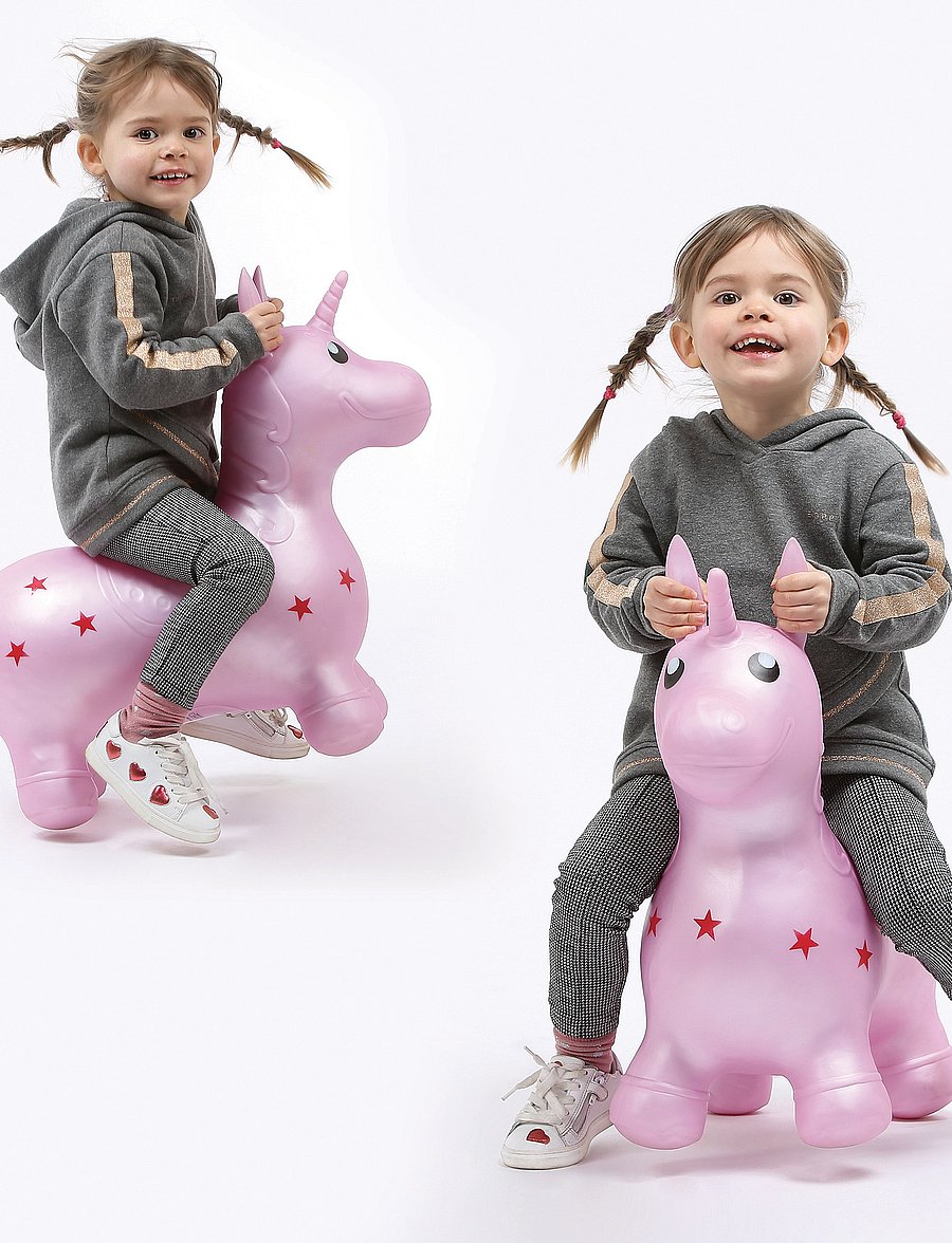 Ludi - Bouncy Animal - Unicorn - hoppudót - pink - 4