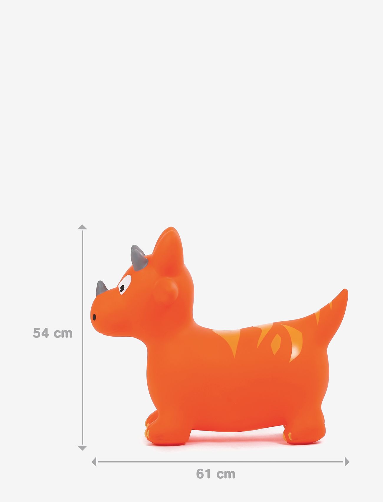 Ludi - Bouncy Animal - Dino - gåbiler - orange - 2