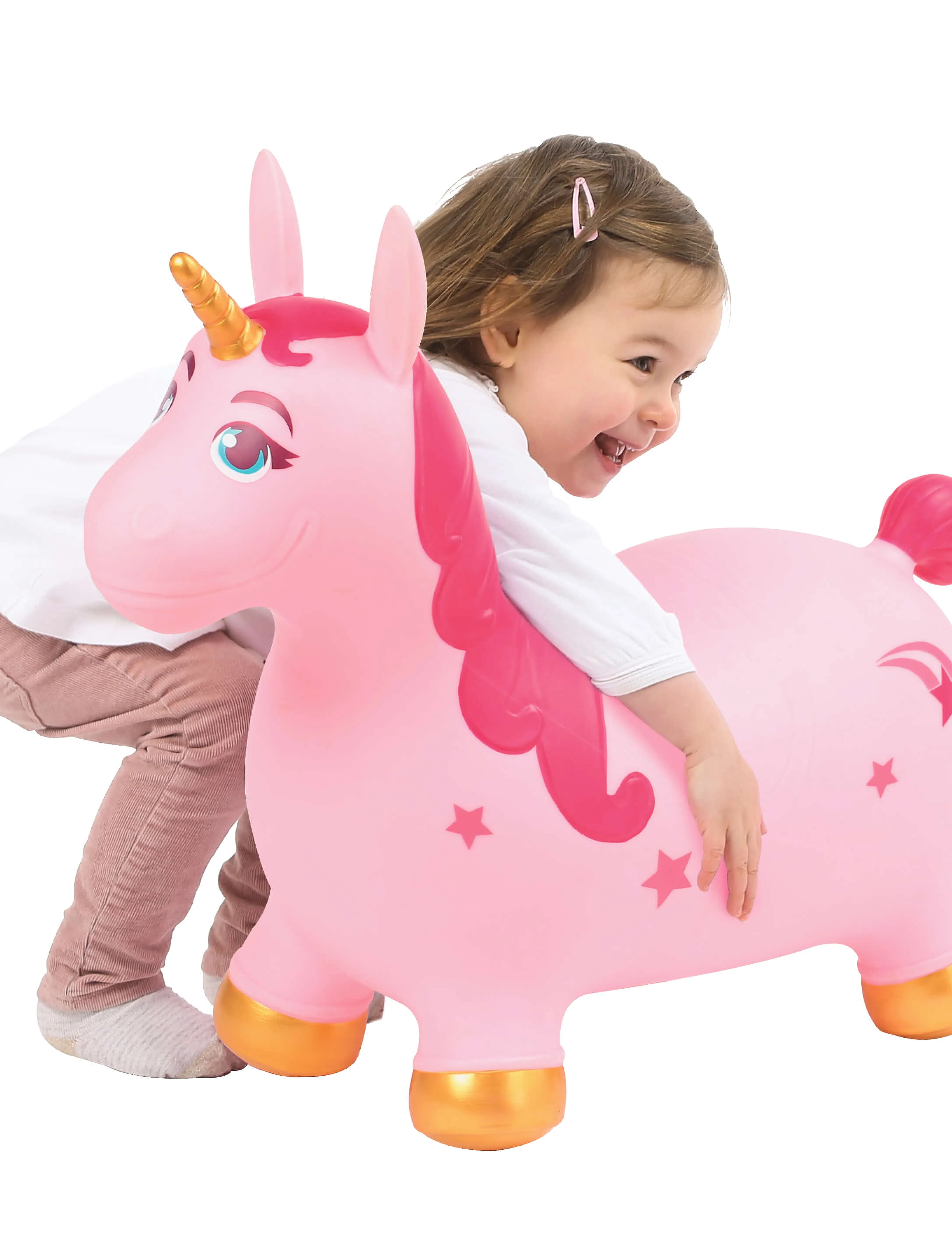 Ludi - Jumping animal - Unicorn - gåbiler - pink - 3