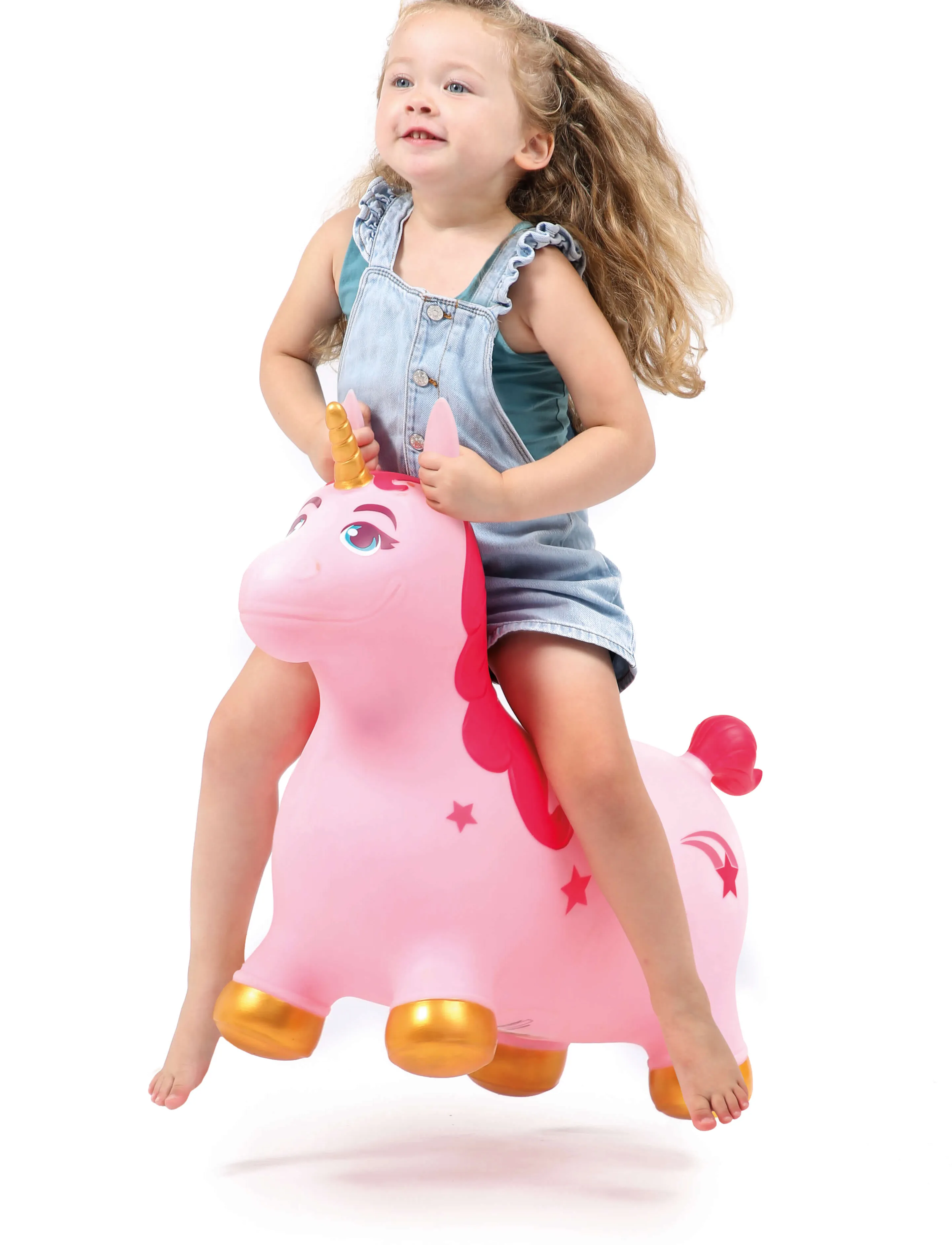 Ludi - Jumping animal - Unicorn - gåbiler - pink - 4