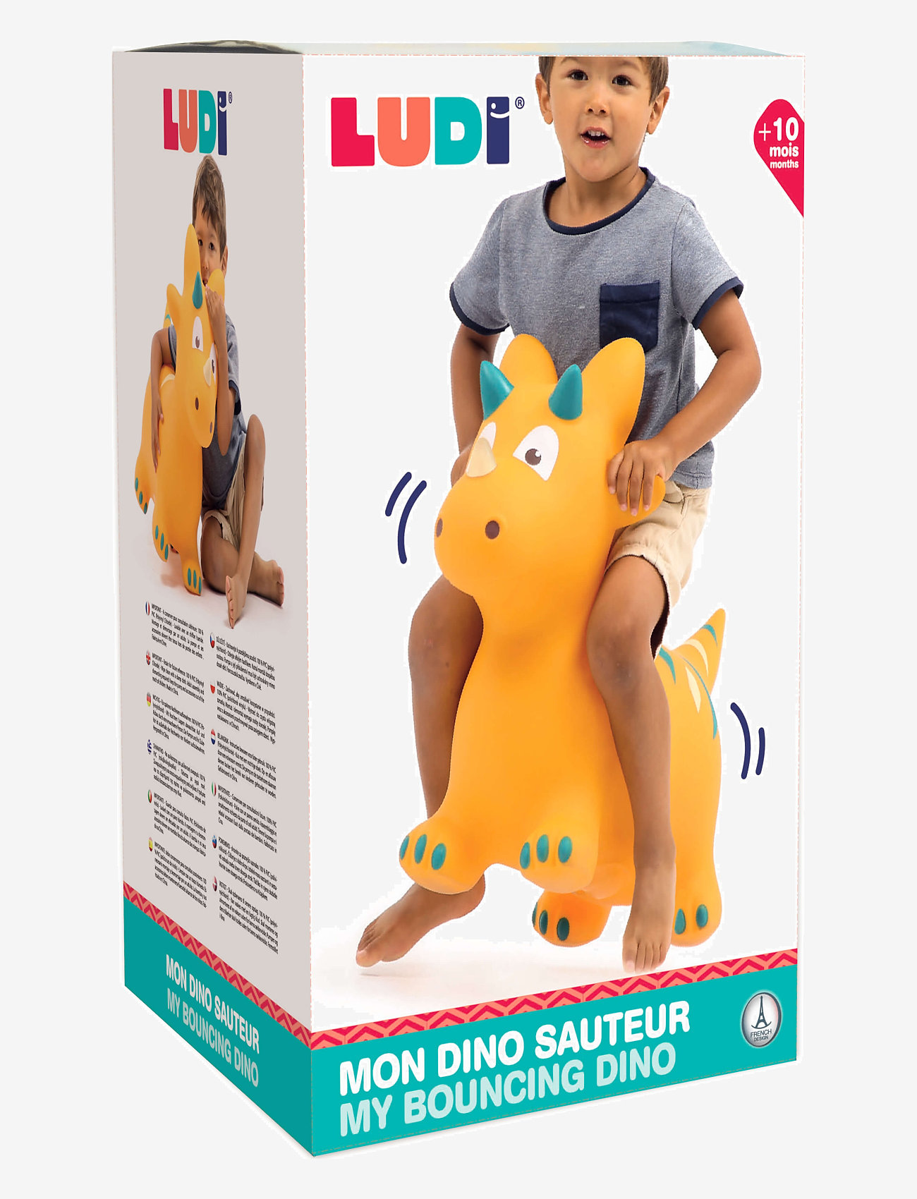 Ludi - Jumping animal - Dino - ride on toys - orange - 2