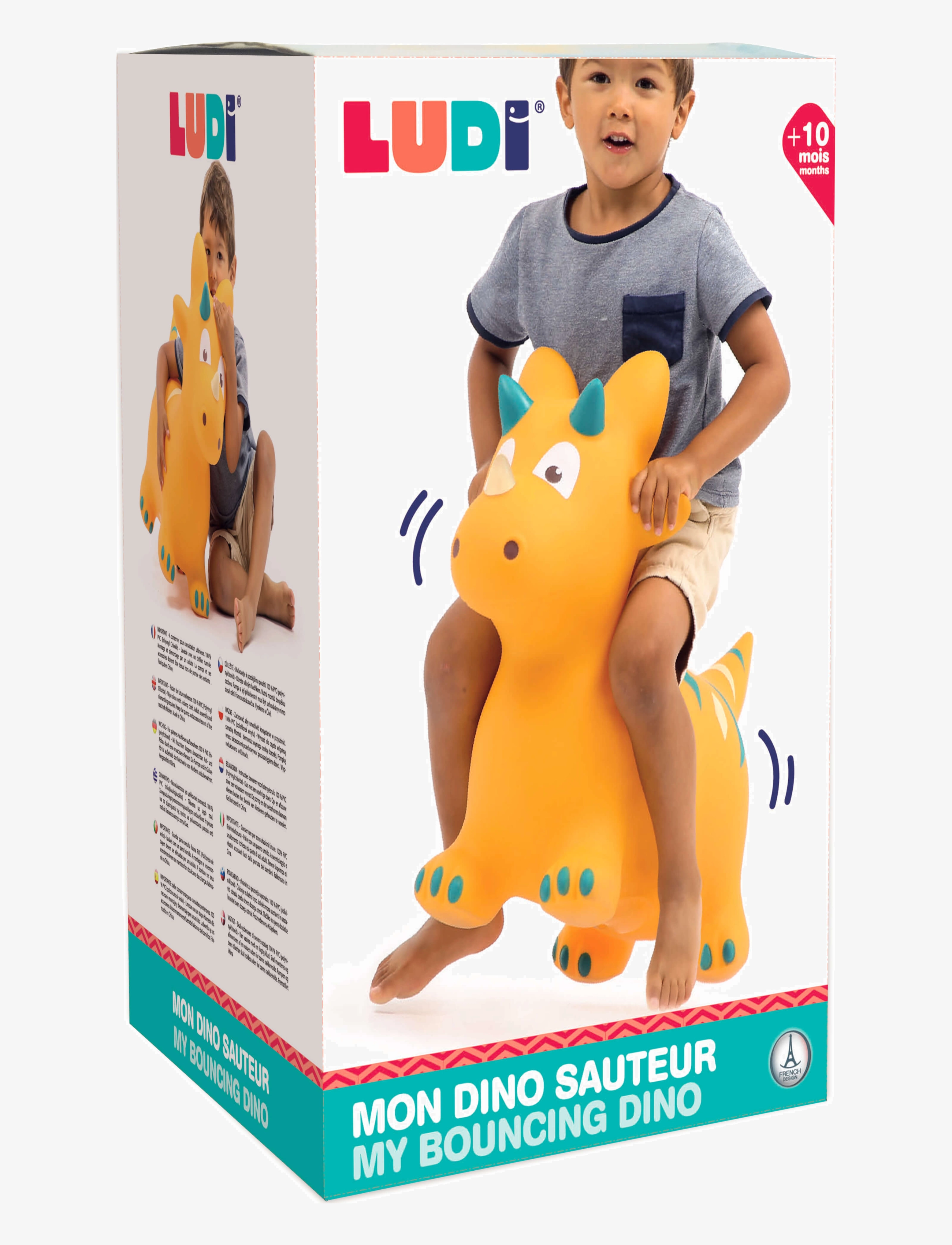 Ludi - Jumping animal - Dino - hoppedyr - orange - 2