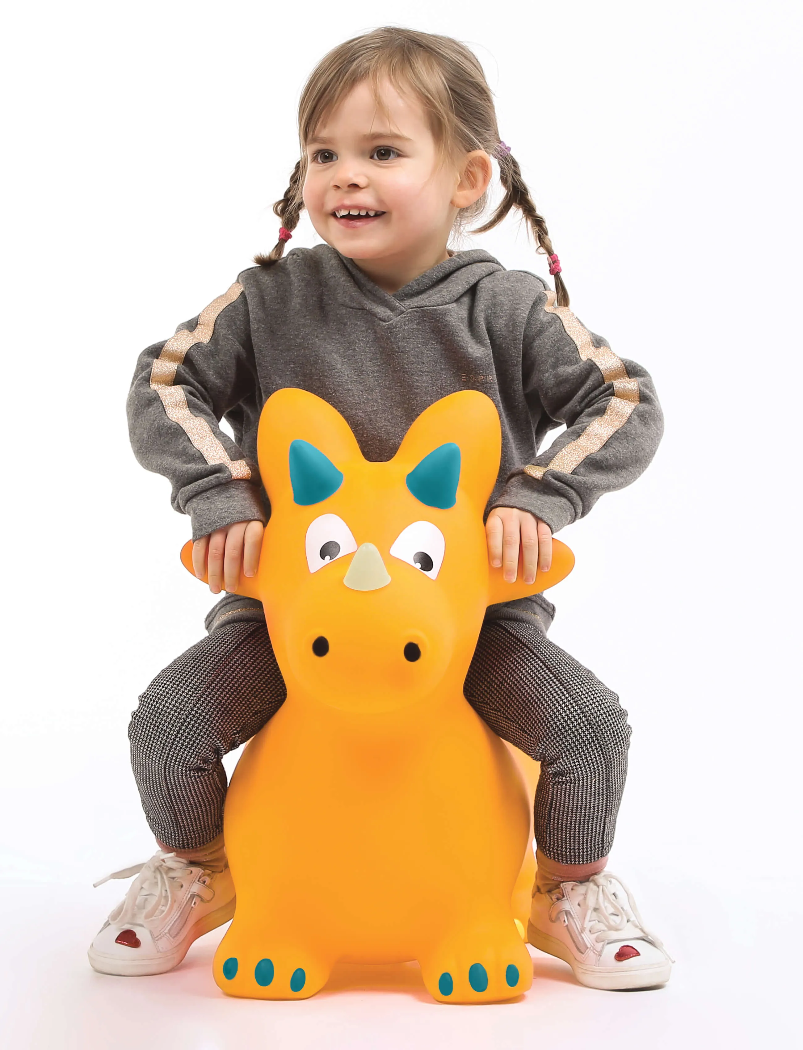 Ludi Jumping Animal Dino, Børn, Ride On Legetøj, Orange, Str: ONE SIZE