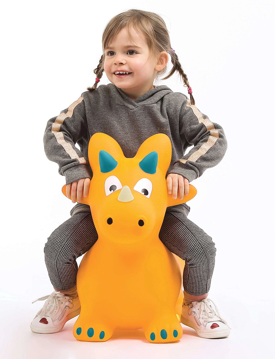 Ludi - Jumping animal - Dino - hoppudót - orange - 0