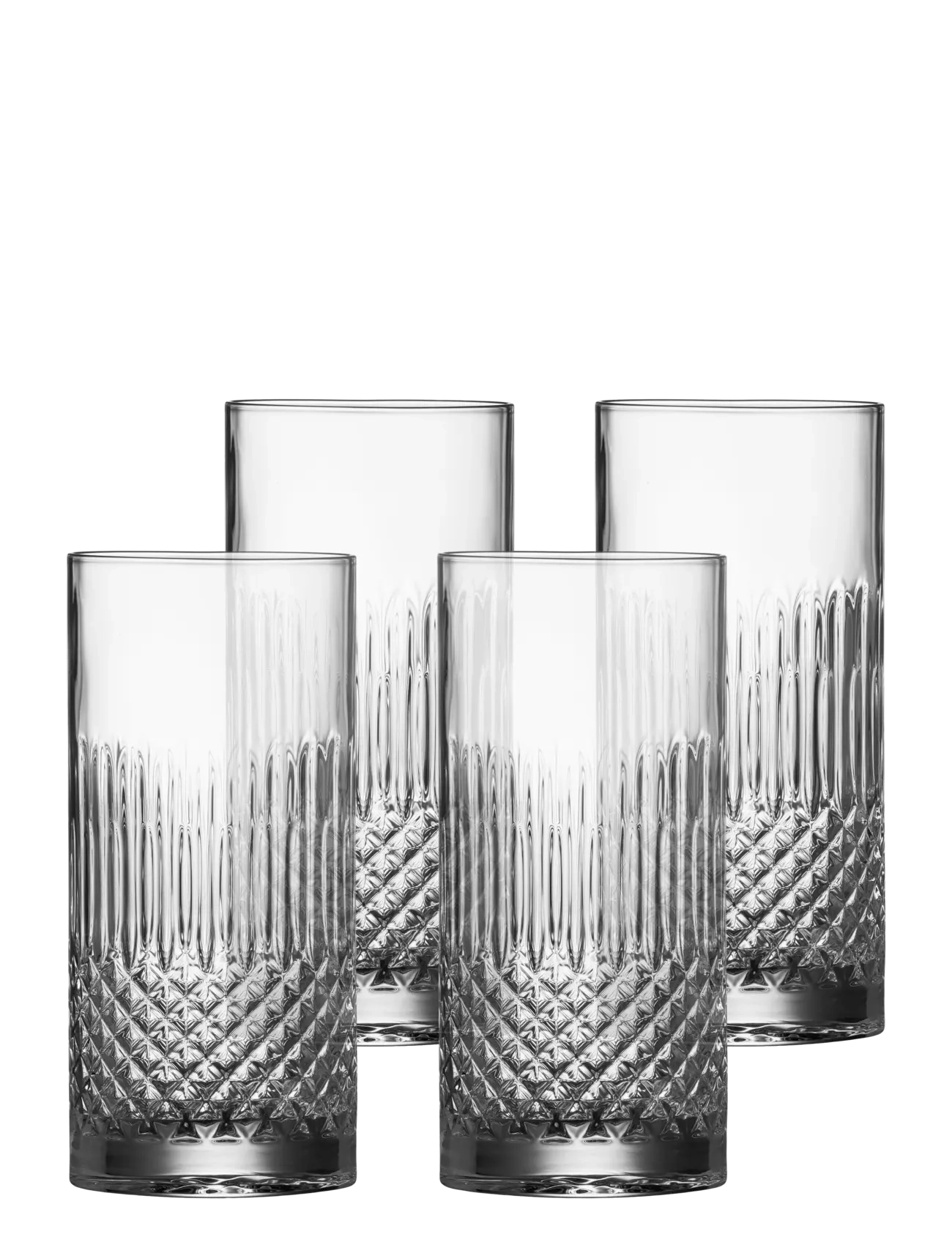 Luigi Bormioli Ølglas/longdrinkglas Diamante 4 stk. - Borddækning - TRANSPARENT / clear