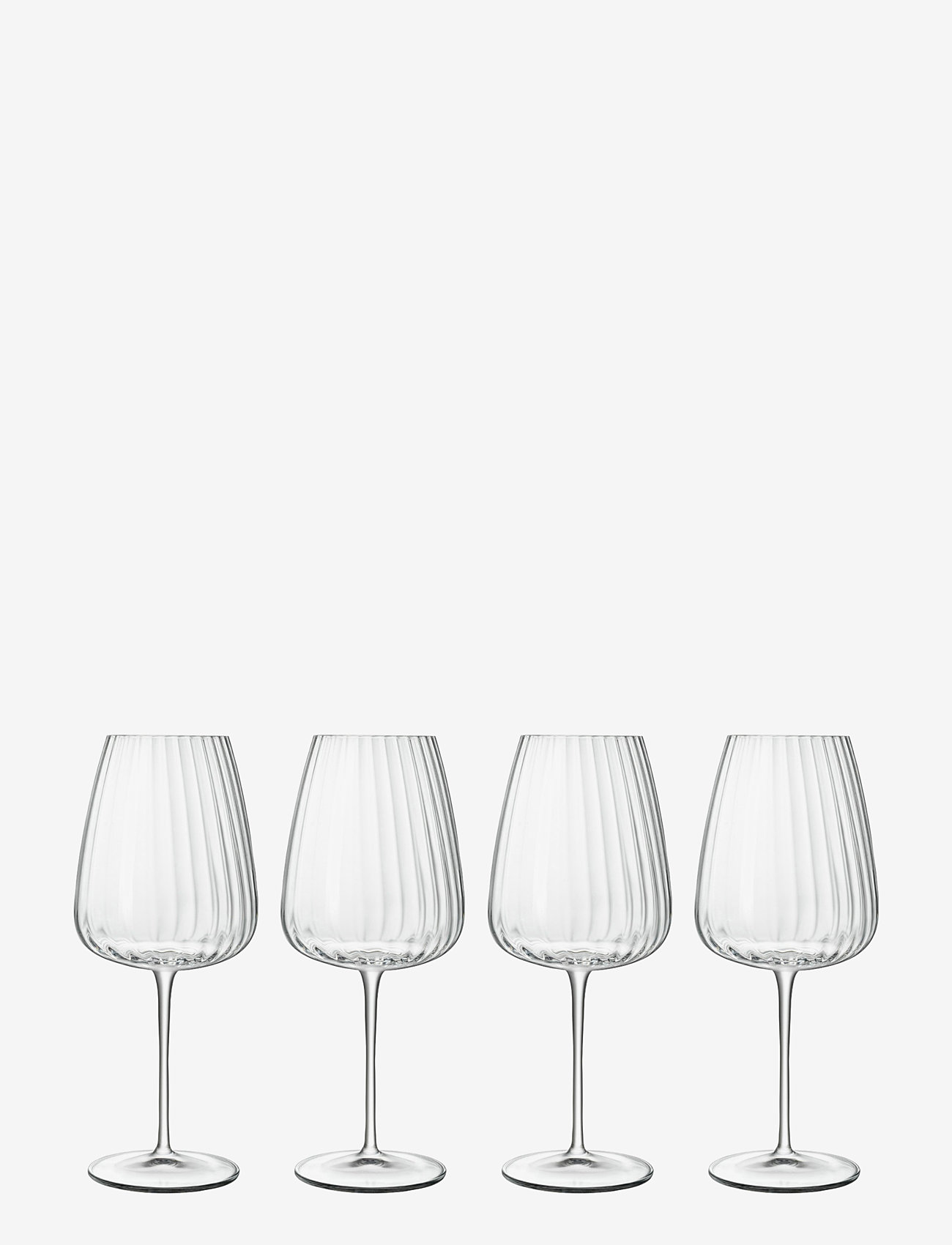 Luigi Bormioli - Red wine glass Bordeaux Optica 4 pcs - weingläser - transparen - 0