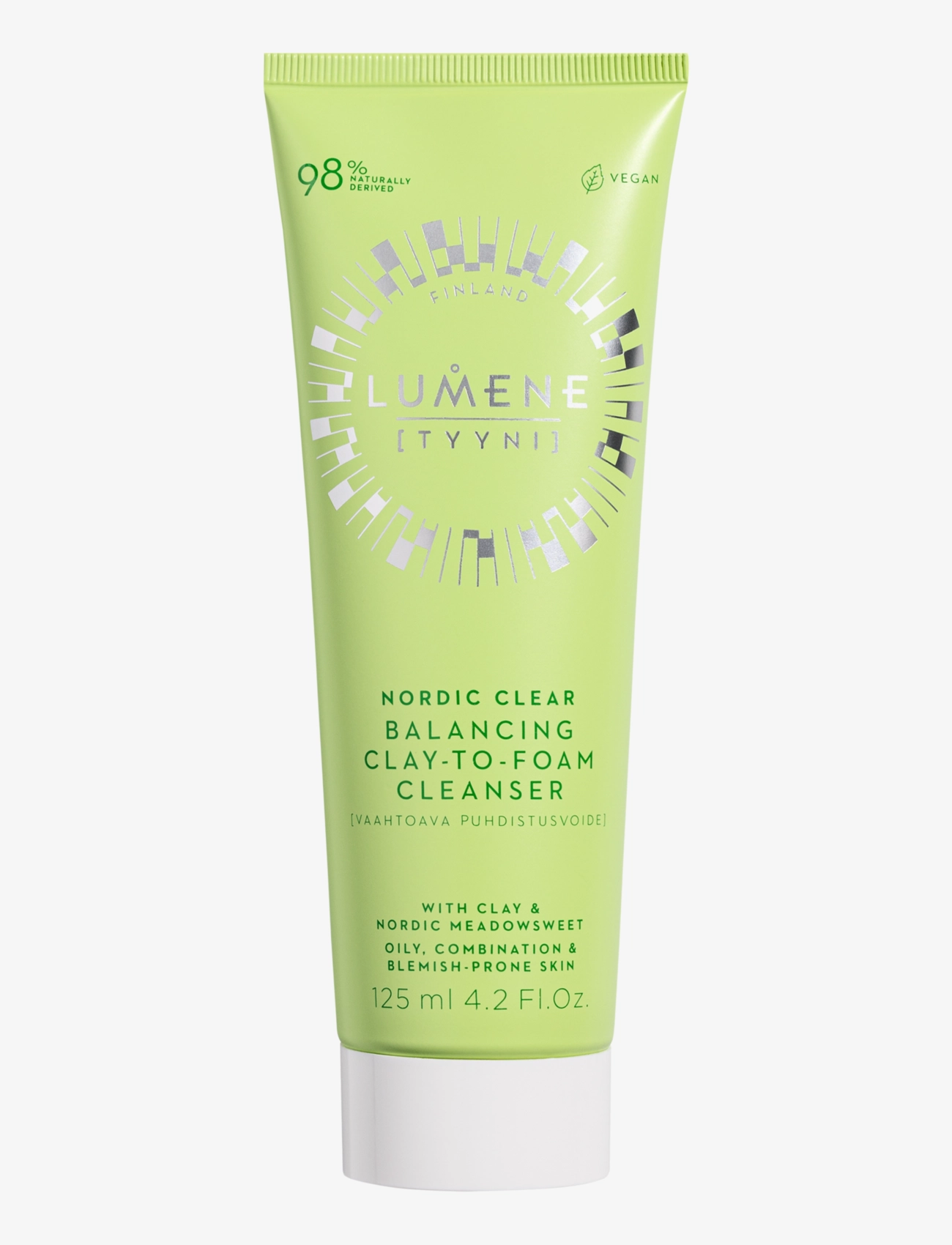 LUMENE Nordic Clear Balancing Clay-To-Foam Cleanser, Mousse Cleanser, Nude, Str: 125 ml