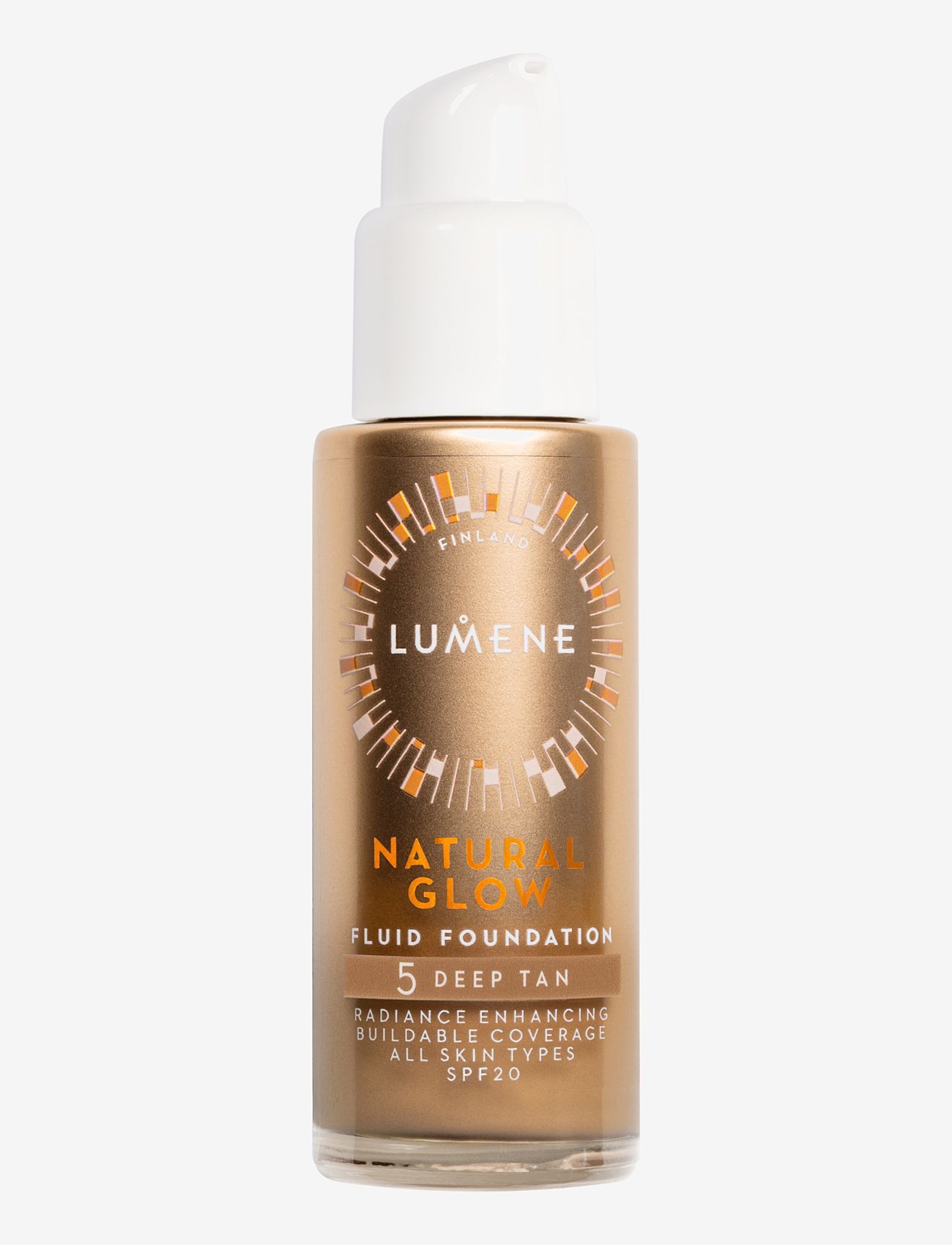 LUMENE - Natural Glow Fluid Foundation SPF20 - sminke - 5 deep tan - 0
