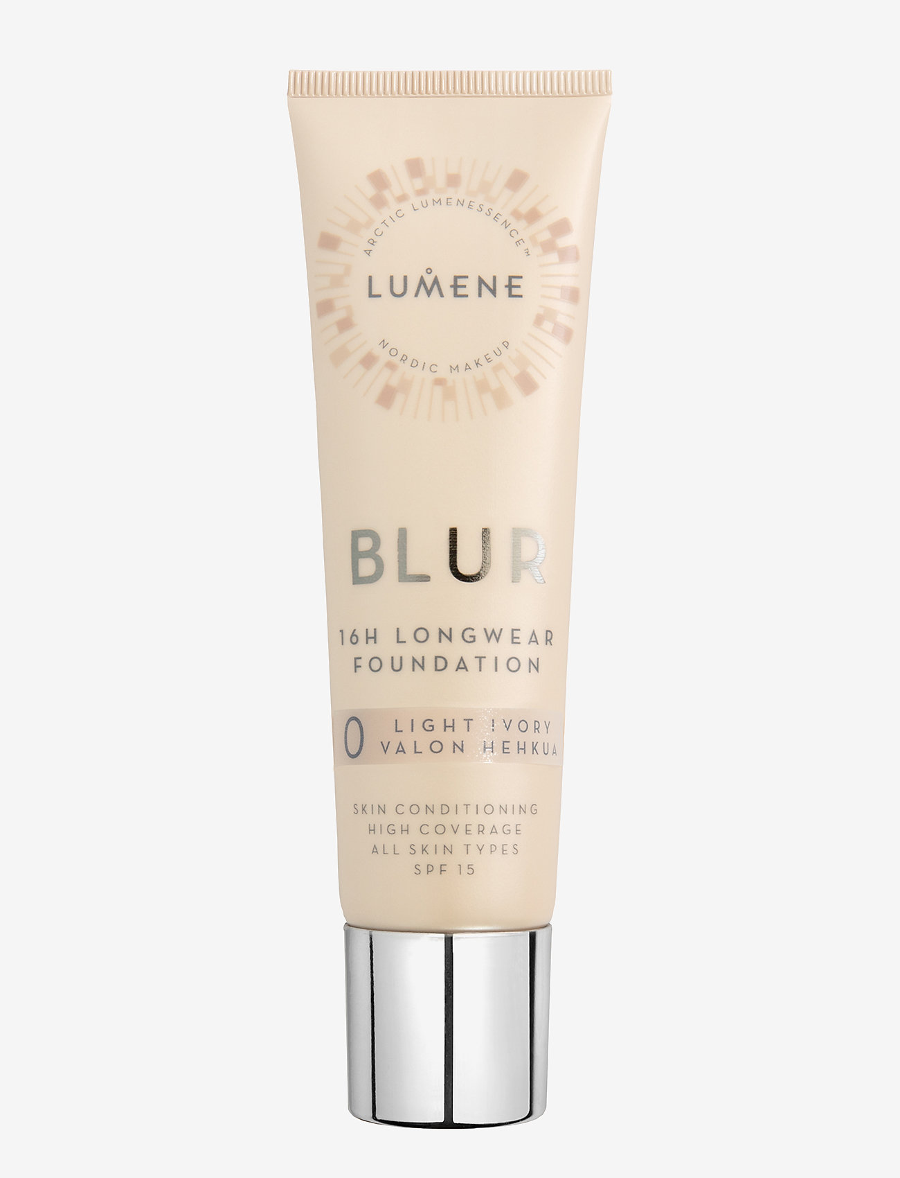 LUMENE Blur 16H Longwear SPF15 Foundation 0 Light Ivory - Makeup - 0 LIGHT IVORY / natural