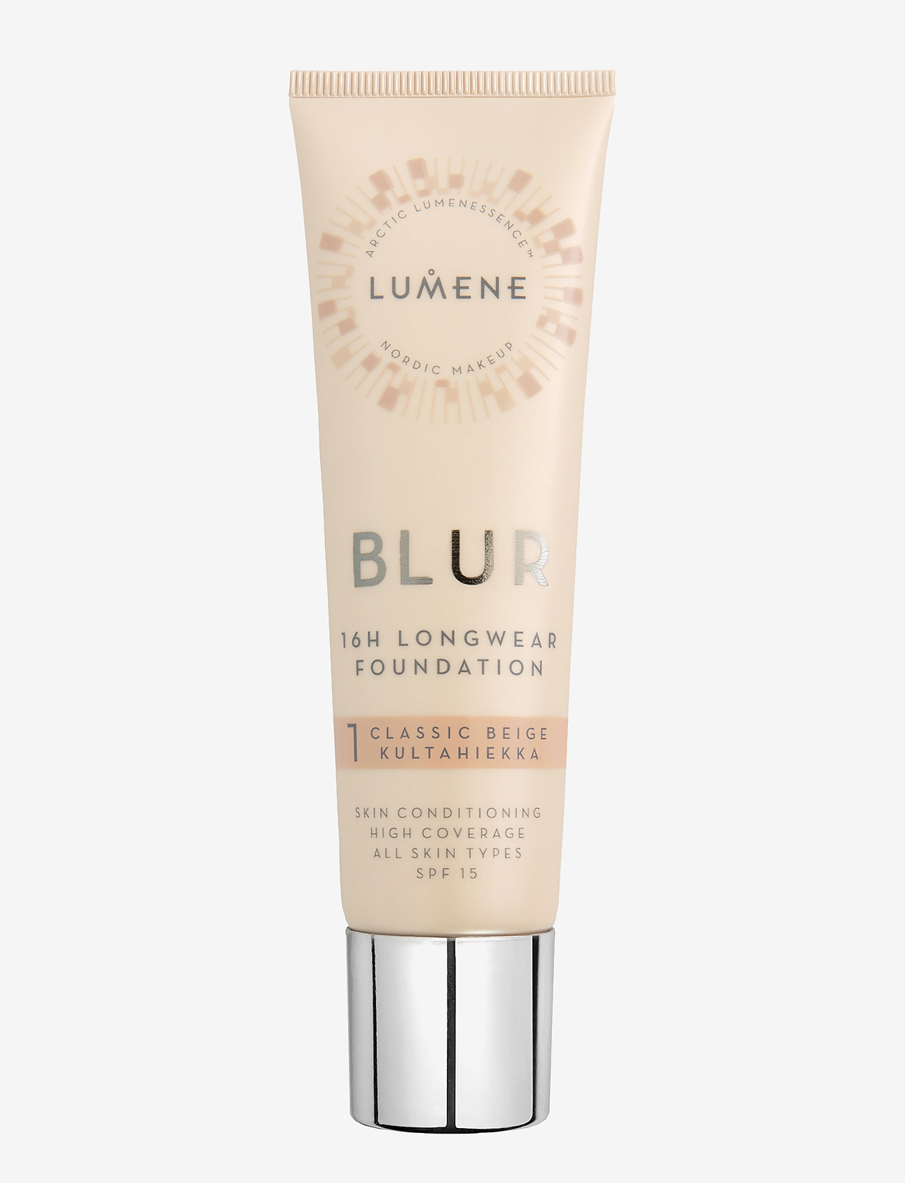 LUMENE Blur 16H Longwear SPF15 Foundation 1 Classic Beige - Makeup - 1 CLASSIC BEIGE / natural