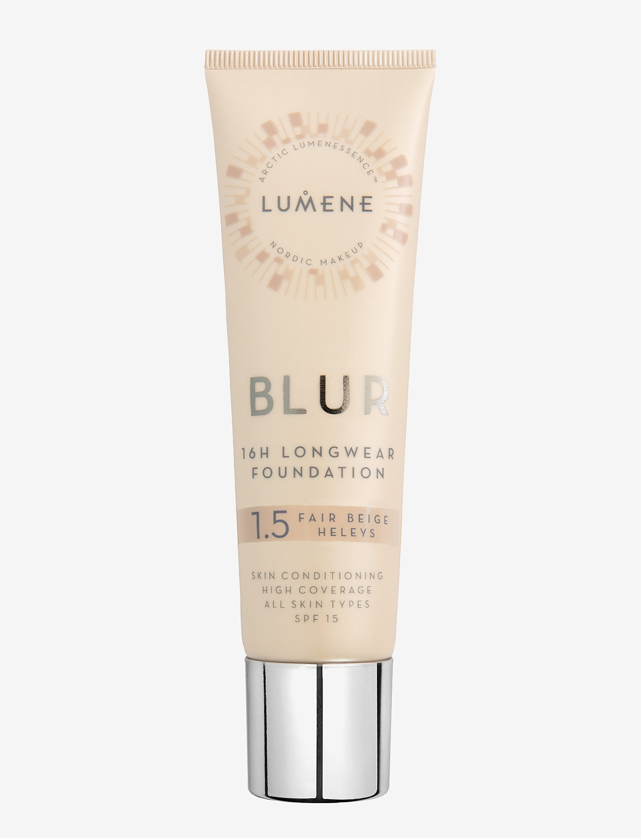 LUMENE Blur 16H Longwear SPF15 Foundation 1.5 Fair Beige - Redo för fest - 1.5 FAIR BEIGE / natural