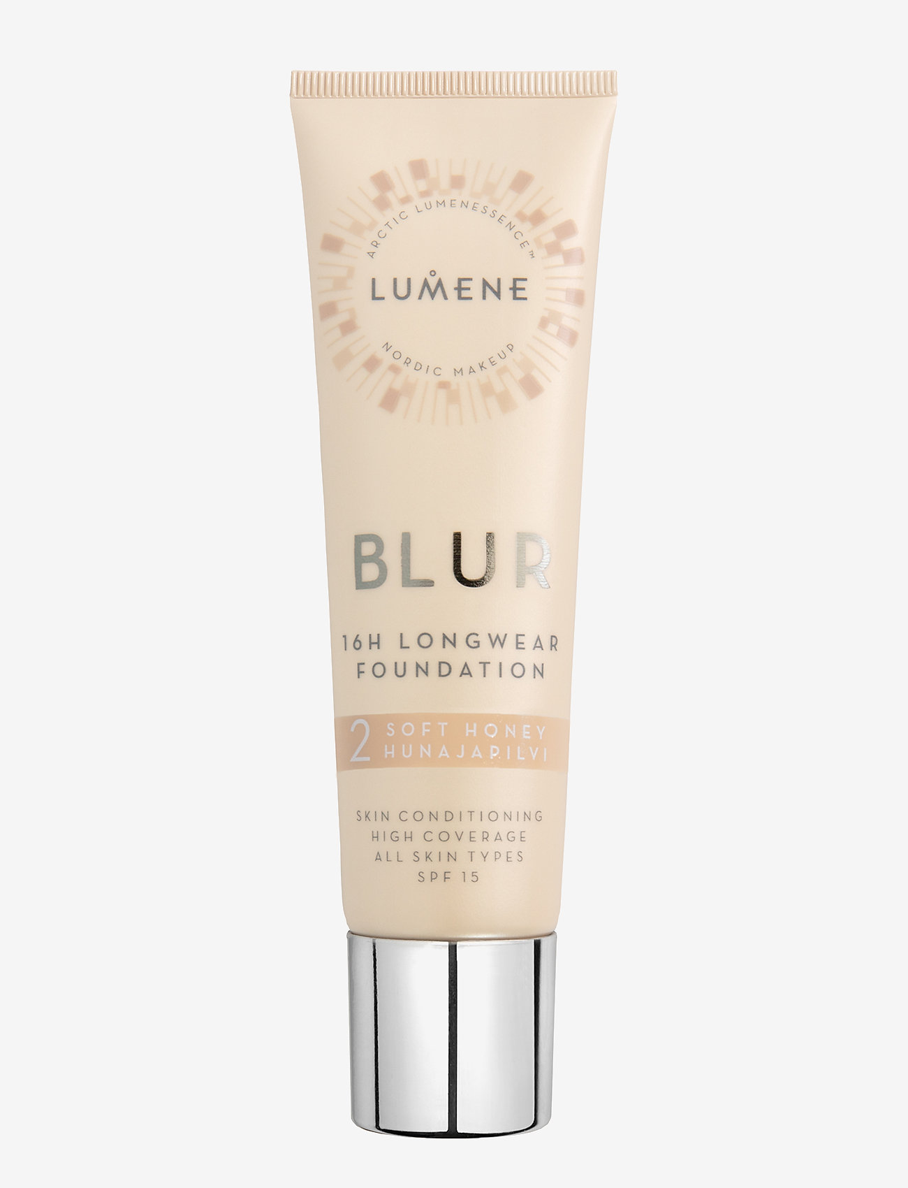 LUMENE - Blur 16H Longwear SPF15 Foundation 2 Soft Honey - smink - 2 soft honey - 0
