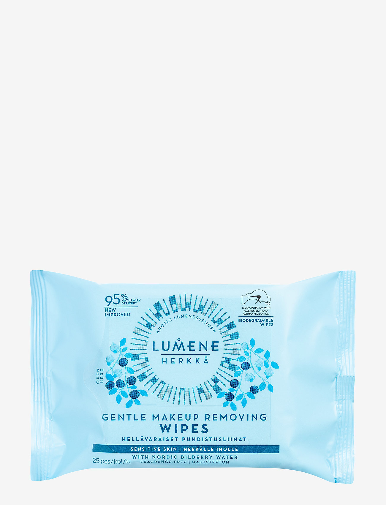 LUMENE Herkkä Gentle Makeup Removing Wipes 25 Pcs, Ansigt Wipes, Nude, Str: ONE SIZE