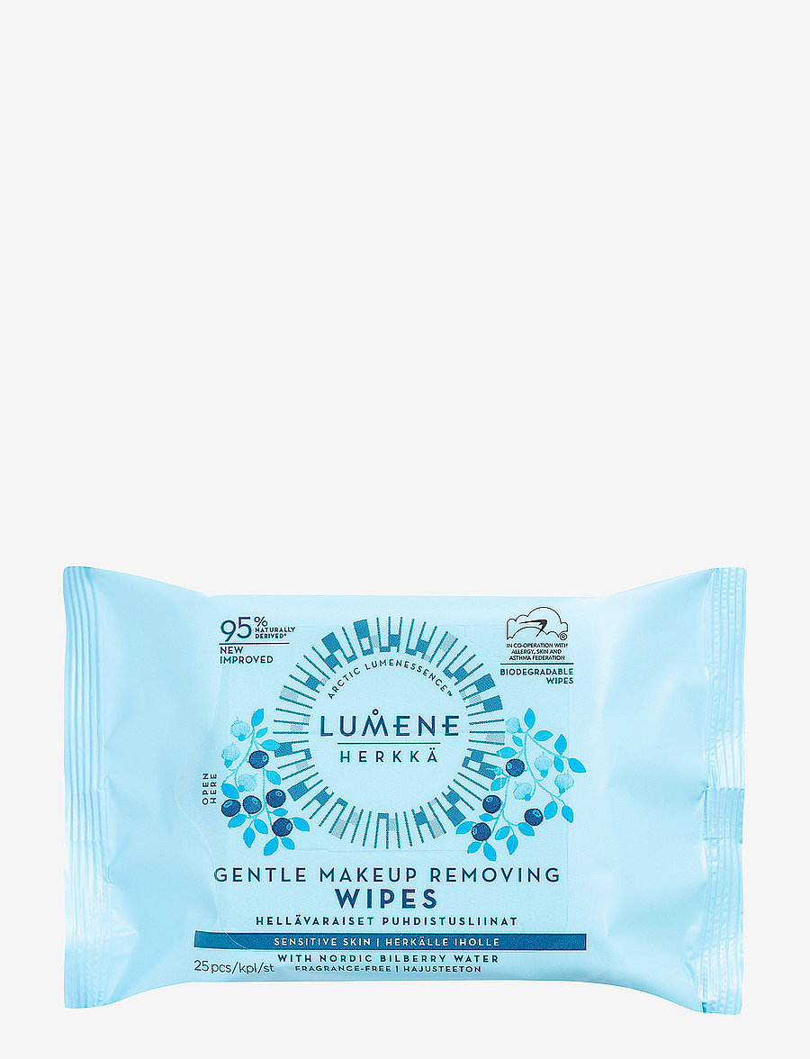 LUMENE - HERKKÄ Gentle Makeup Removing Wipes 25 pcs - rengöringsservetter - no colour - 0