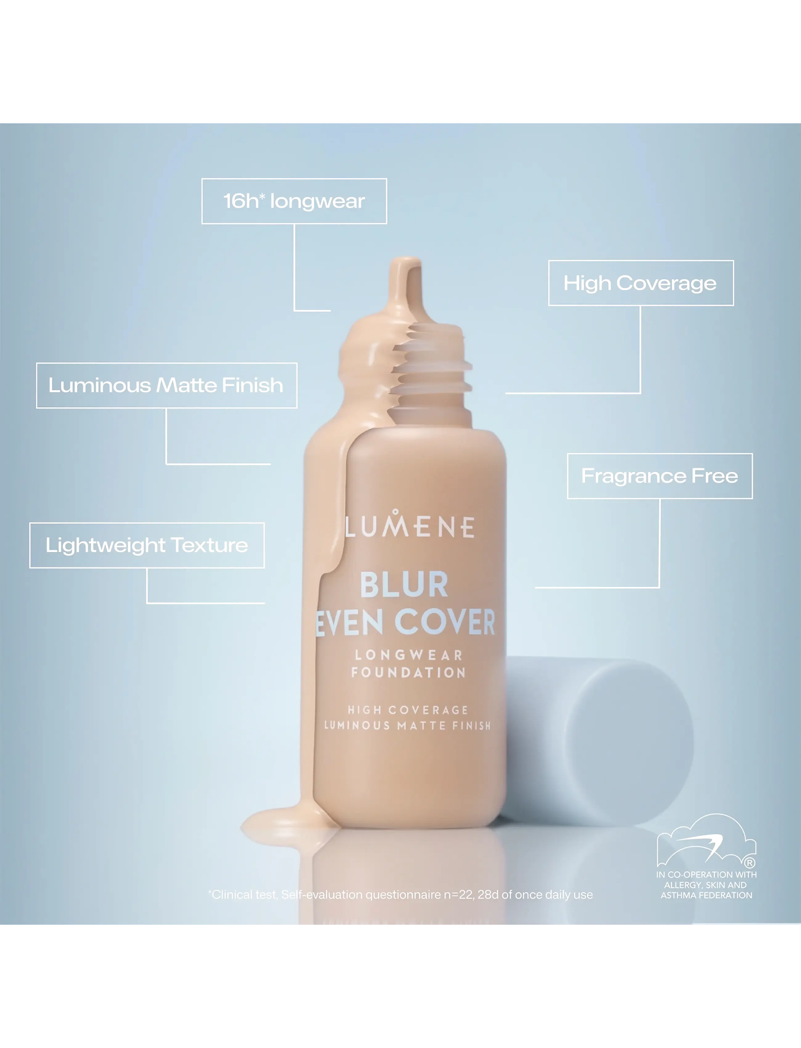 LUMENE - Blur Even Cover Foundation - ansigt - 10 - 2