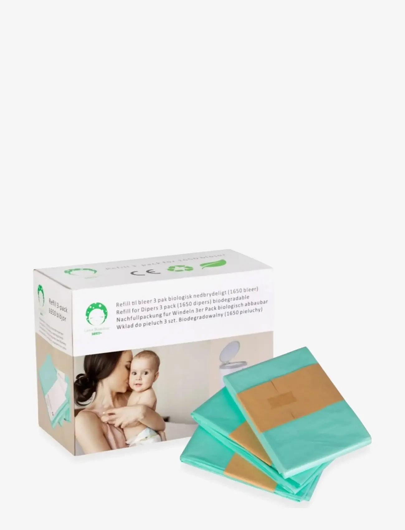 Luna Bambini - Refill for Diper Bin 3-pack - blespande - multi - 0