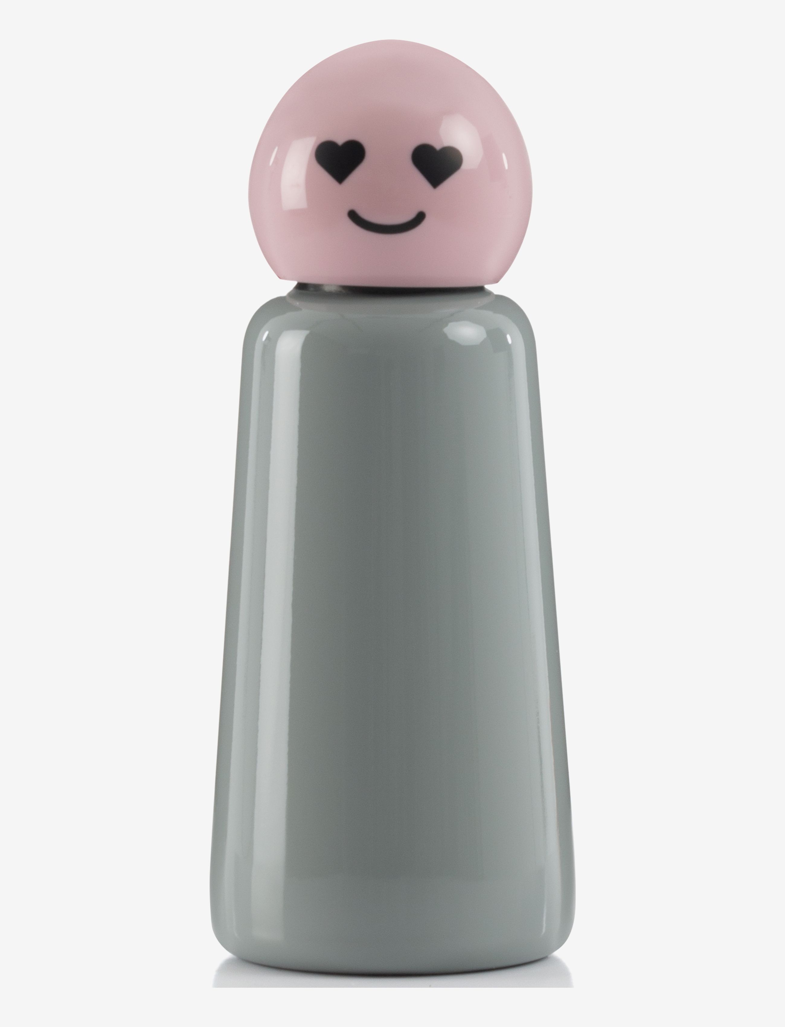 Lund London Skittle Bottle Mini - 300 ml - Wasserflaschen - LIGHT GREY & PINK HEART / grey
