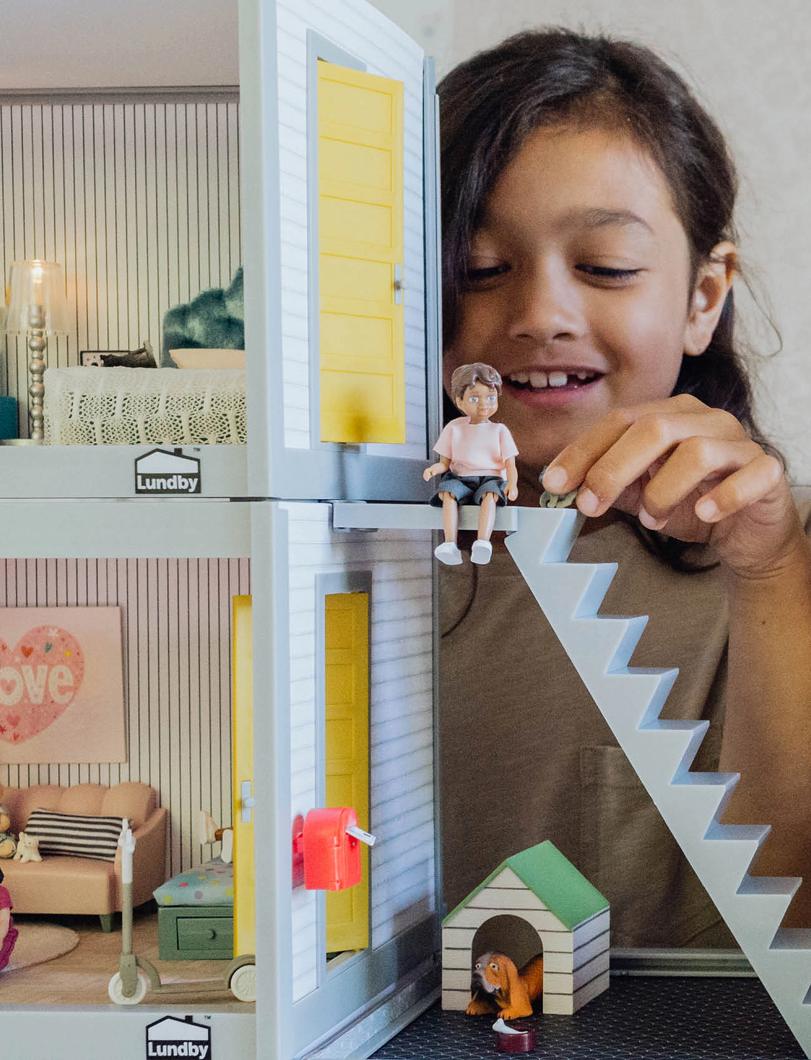 Lundby Lundby Trappa, 205X 49X 192MM, Multi/patterned, Dukker Og Tilbehør > Dukkehustilbehør, Børn