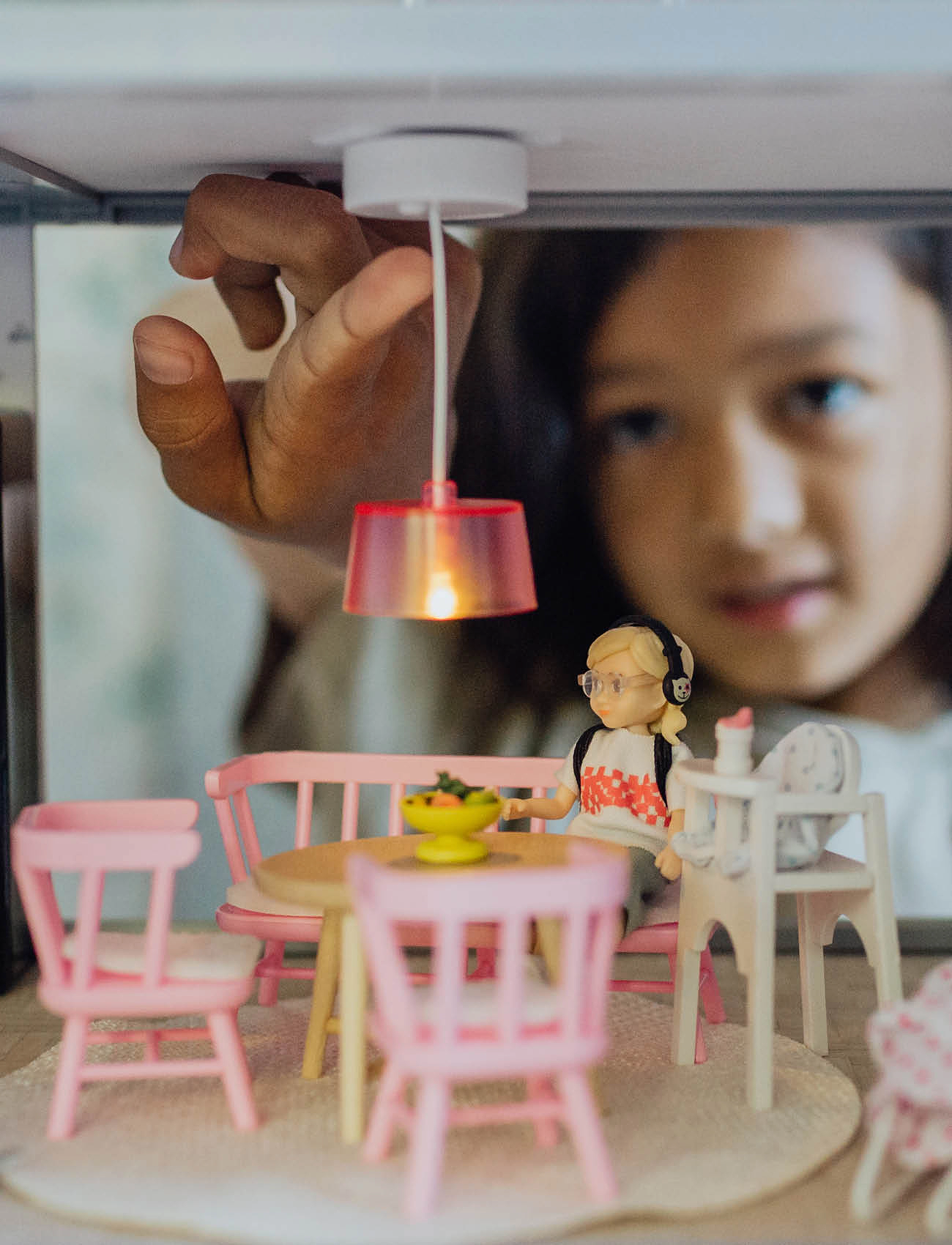 Lundby Köksmöbler, Børn, Doll House Tilbehør, Pink, Str: SCALE 1:18