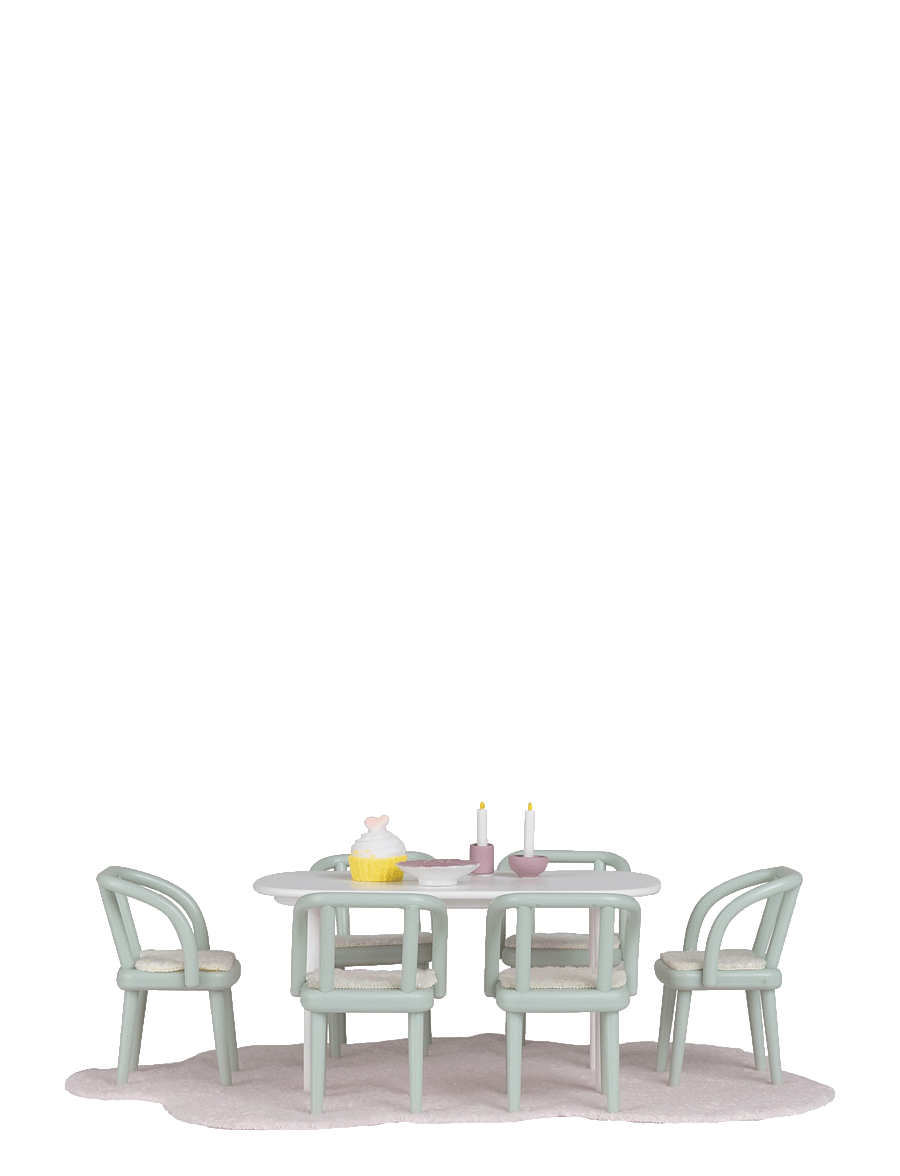 Lundby - LUNDBY MATSALSMÖBLER 6 ST - tillbehör till dockhus - multi - 4