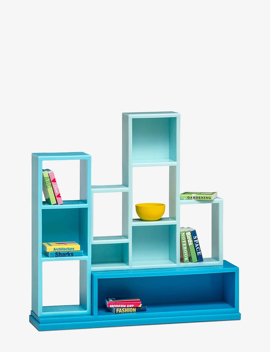 Lundby - LUNDBY BOKHYLLESET - tillbehör till dockhus - multi - 0