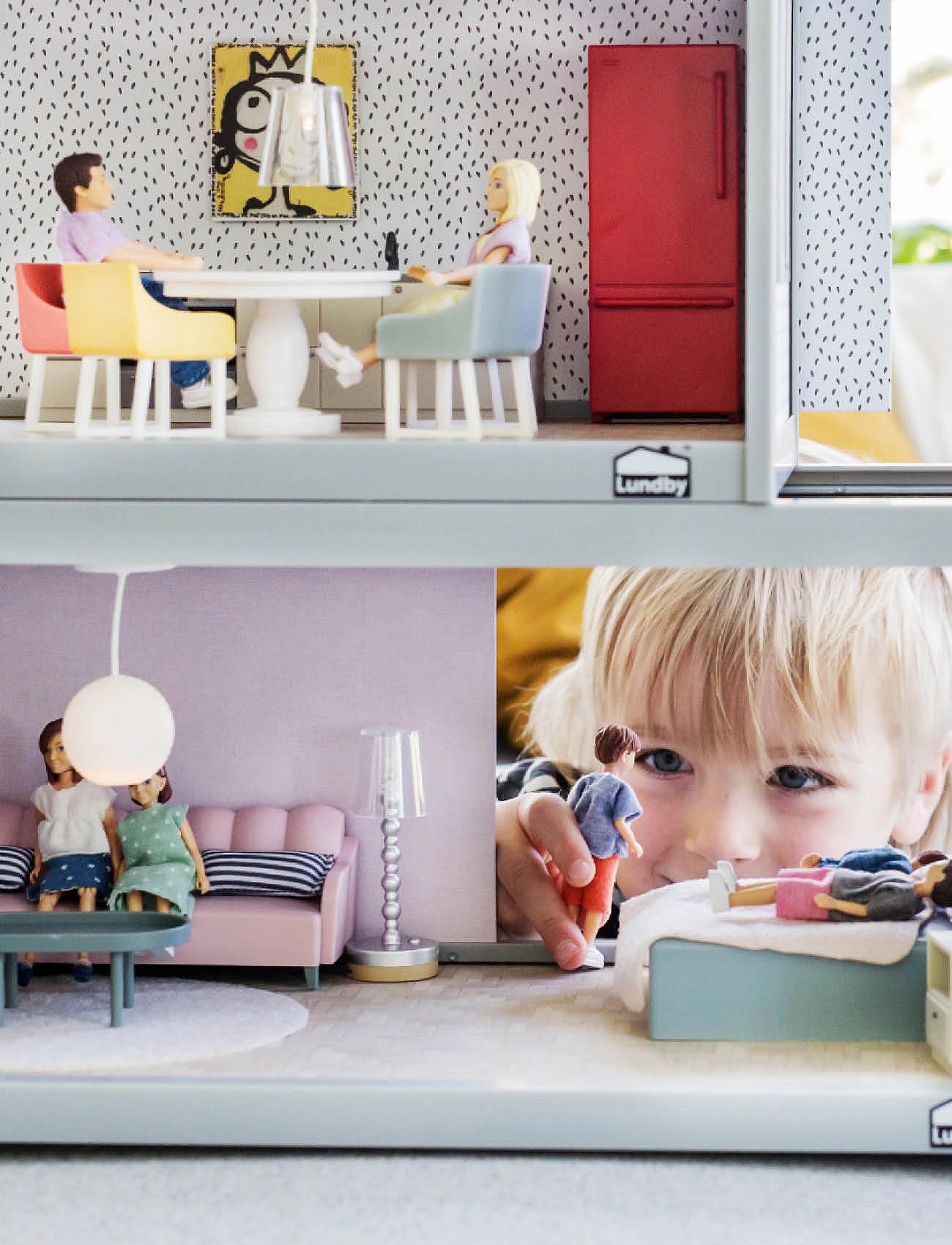Lundby Basic Köksset, Børn, Doll House Tilbehør, Multi/mønstret, Str: SCALE 1:18