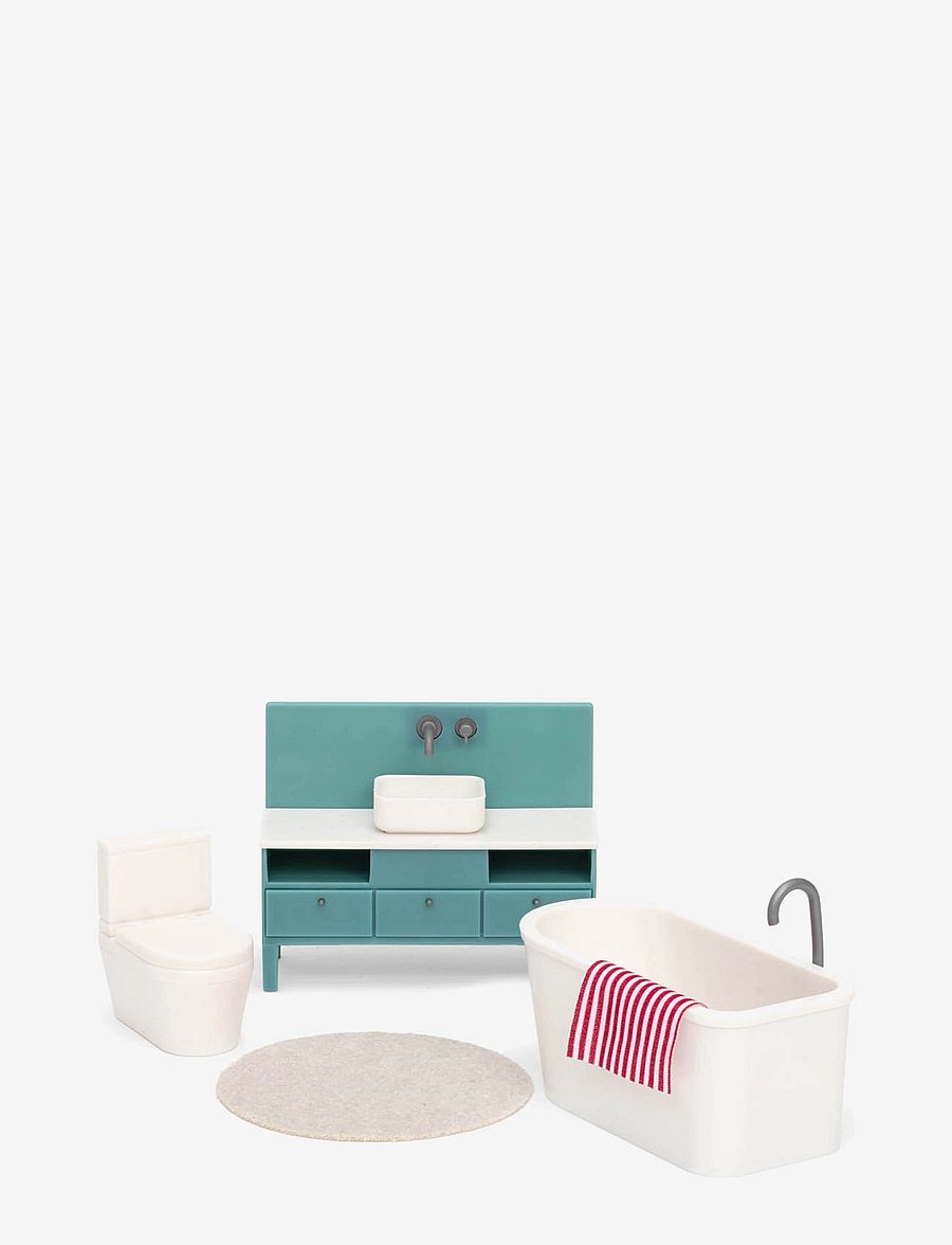 Lundby - LUNDBY BASIC BADRUMSSET - tilbehør til dukkehuse - multi - 1