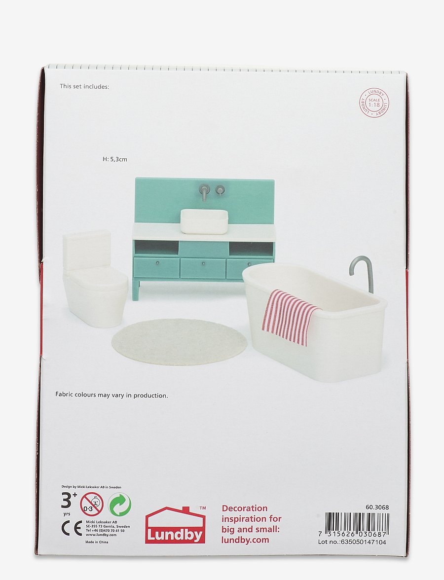 Lundby - LUNDBY BASIC BADRUMSSET - tilbehør til dukkehuse - multi - 2
