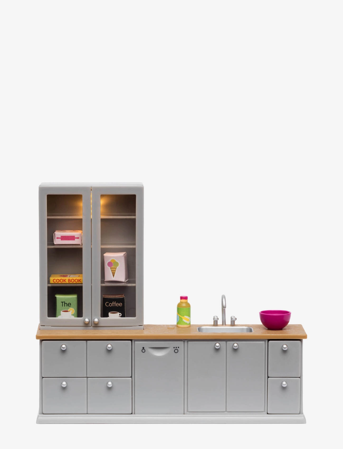 Lundby Diskho+Diskmaskin Grå, Børn, Doll House Tilbehør, Multi/mønstret, Str: 4X14.5X13.5CM