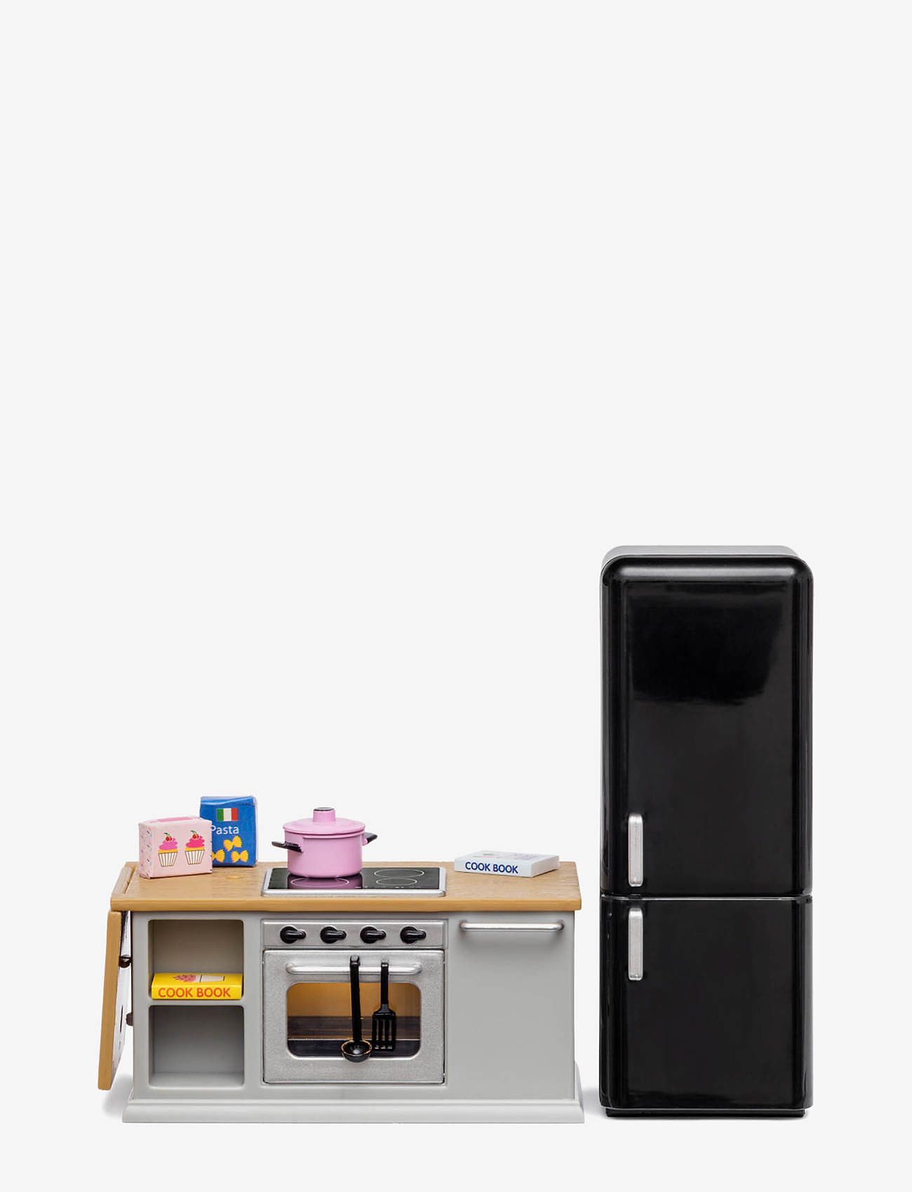 Lundby - LUNDBY SPIS+KYLSKÅPSSET GRÅ - nukkekodin tarvikkeet - multi - 0