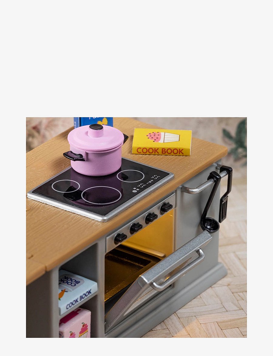 Lundby - LUNDBY SPIS+KYLSKÅPSSET GRÅ - fylgihlutir fyrir dúkkuhús - multi - 2