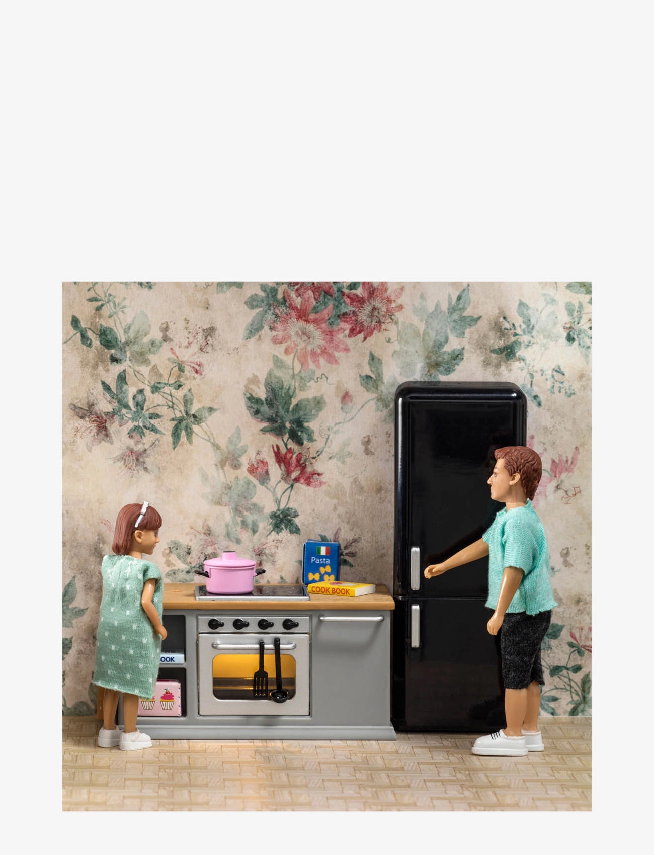 Lundby - LUNDBY SPIS+KYLSKÅPSSET GRÅ - fylgihlutir fyrir dúkkuhús - multi - 3